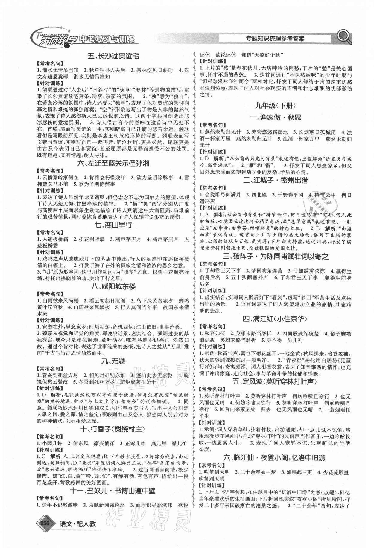 2021年天府教与学中考复习与训练语文人教版四川专版 第6页