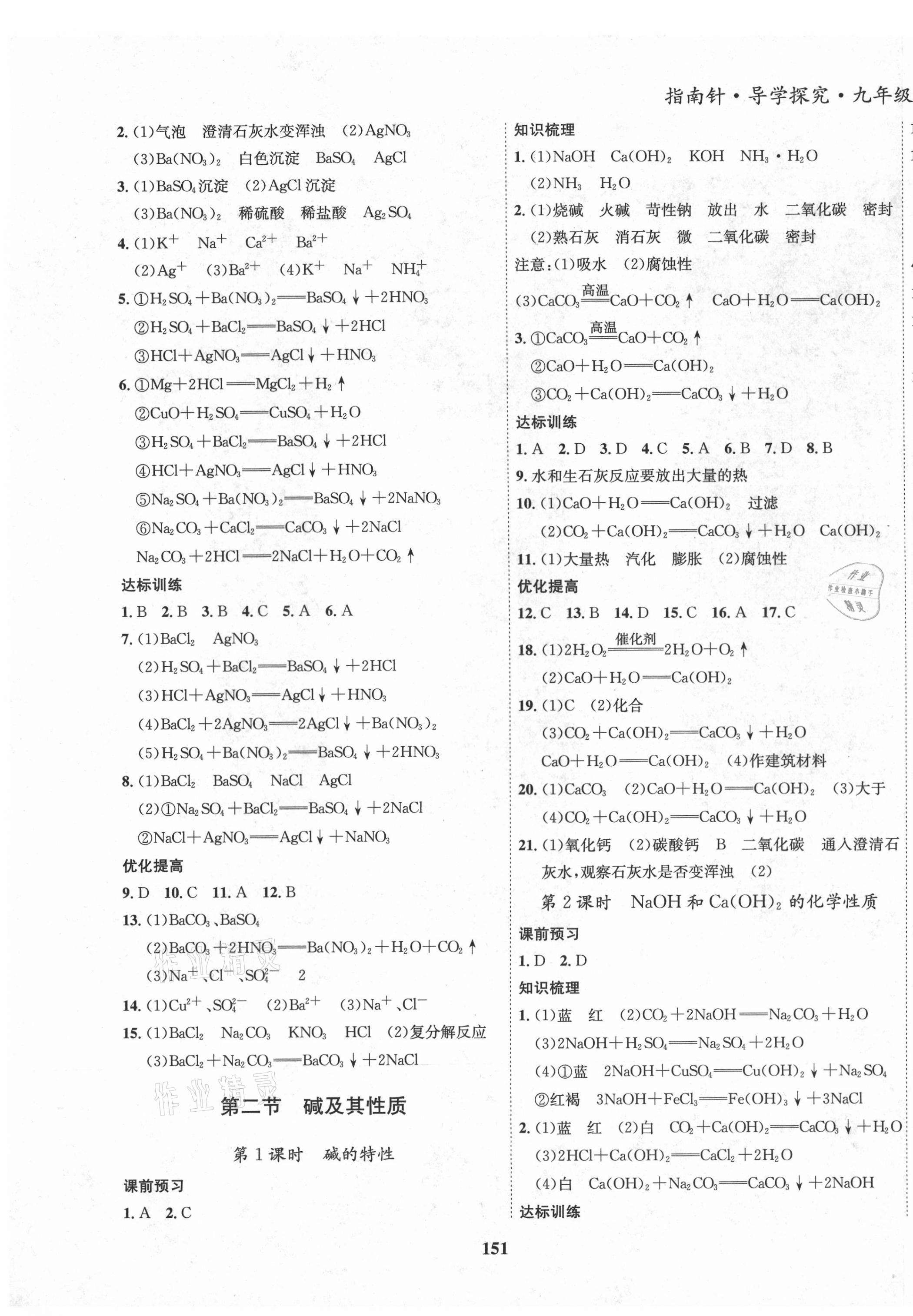 2021年指南针导学探究九年级化学下册鲁教版 第3页