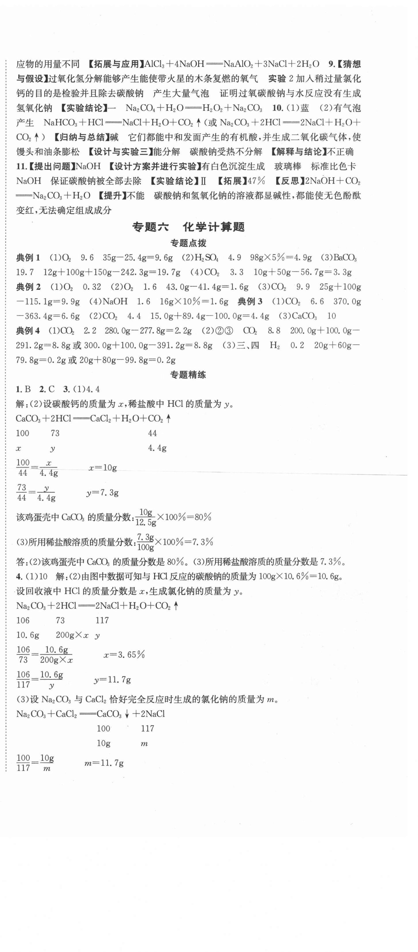 2021年国华考试中考总动员化学衡阳专版 第9页