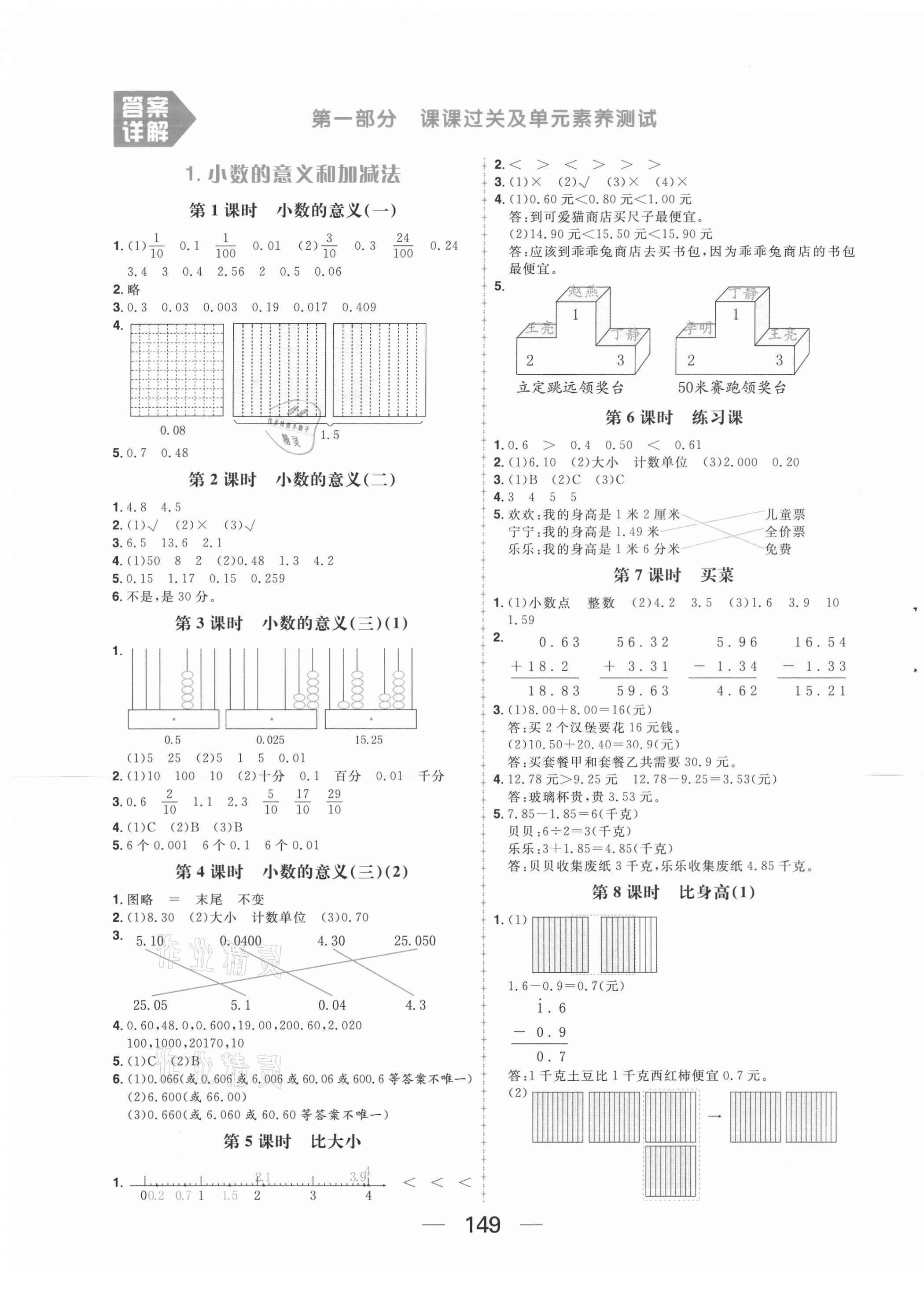 2021年核心素養(yǎng)天天練四年級數(shù)學(xué)下冊北師大版 第1頁