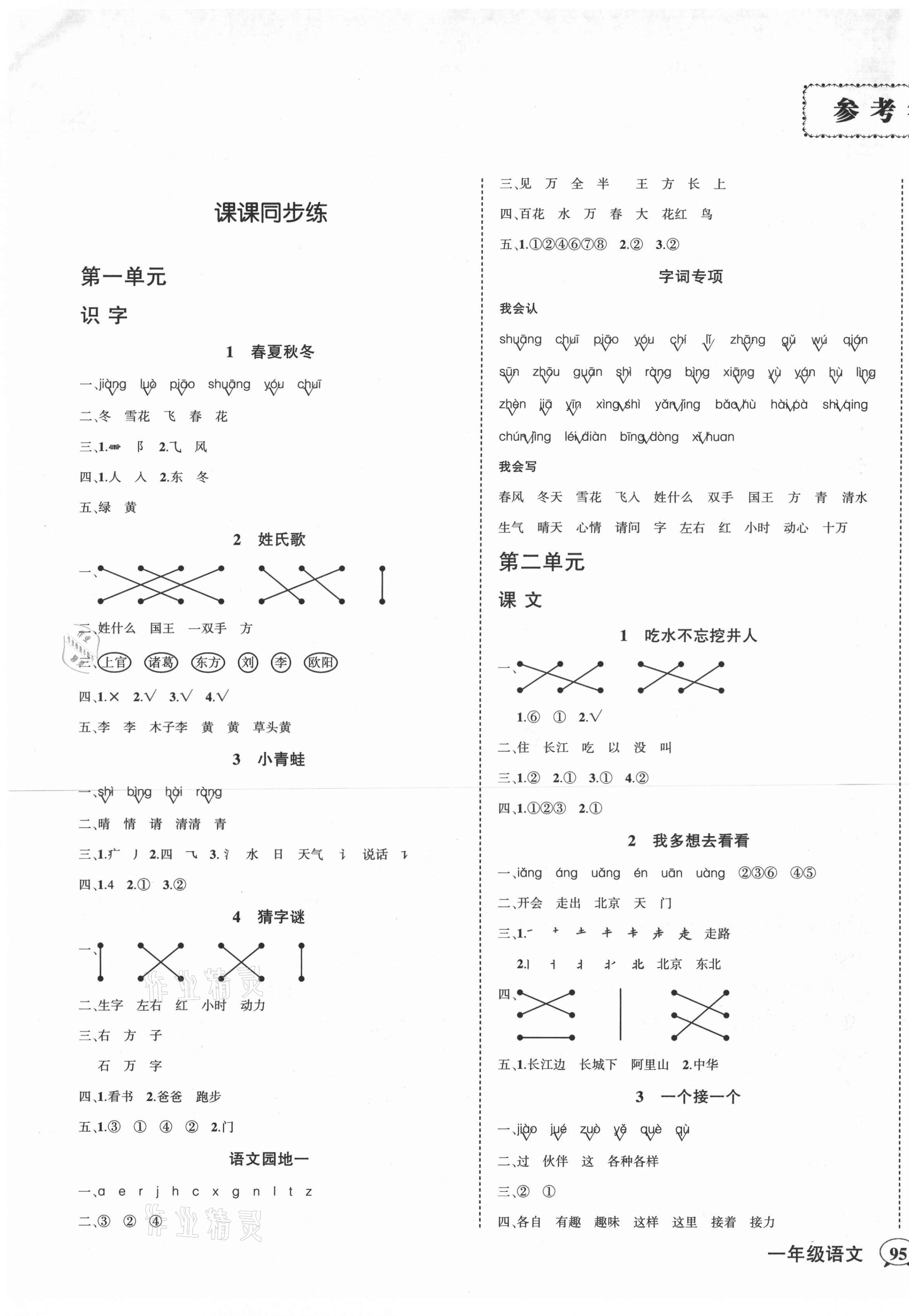 2021年?duì)钤刹怕穭?chuàng)優(yōu)作業(yè)100分一年級(jí)語(yǔ)文下冊(cè)人教版四川專版 第1頁(yè)