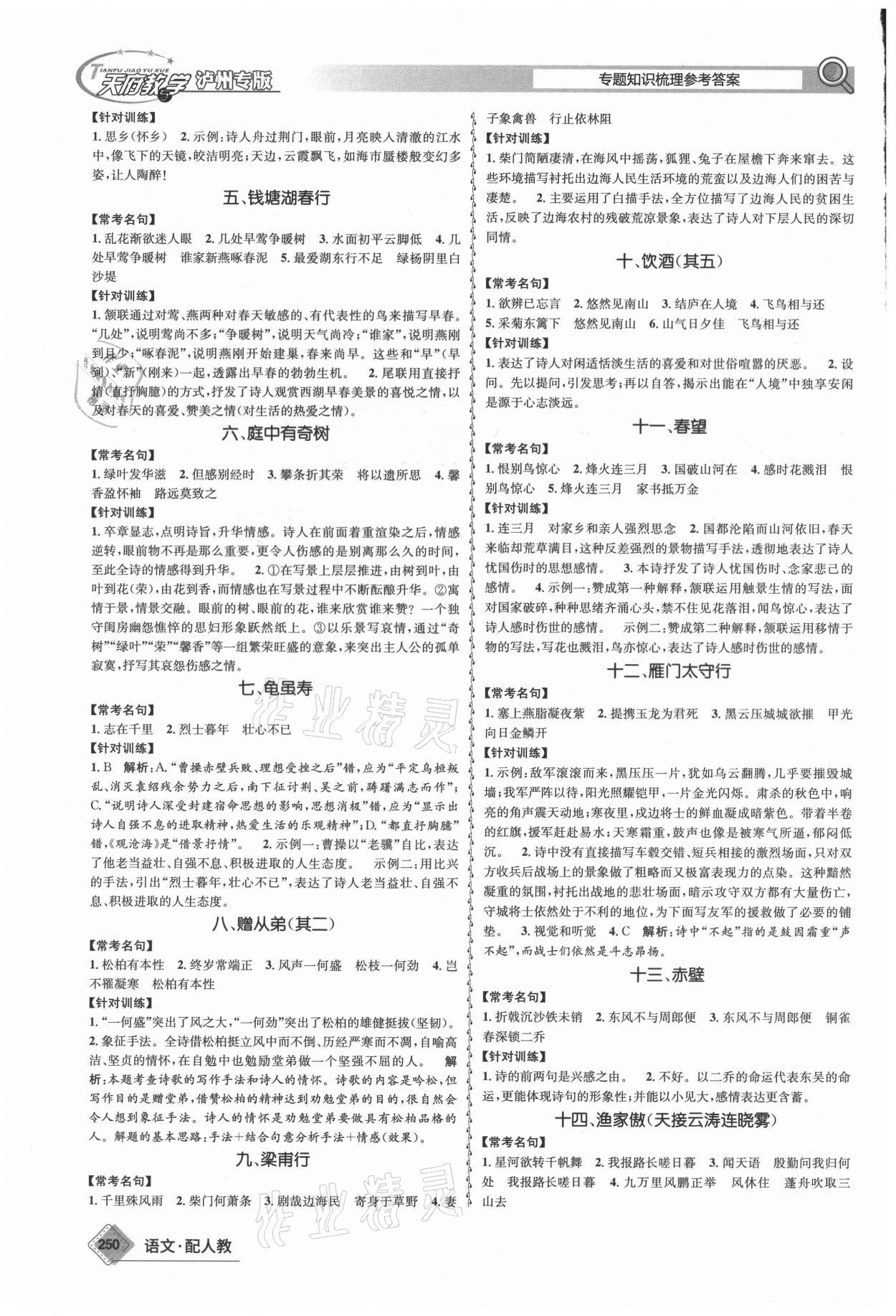 2021年天府教與學(xué)中考復(fù)習(xí)與訓(xùn)練語文人教版瀘州專版 第4頁