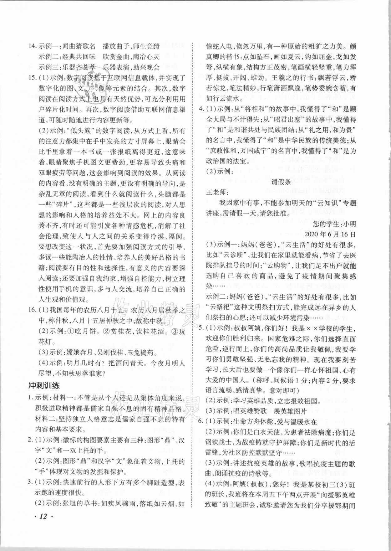 2021年本土攻略精準(zhǔn)復(fù)習(xí)方案語(yǔ)文云南專版 第12頁(yè)