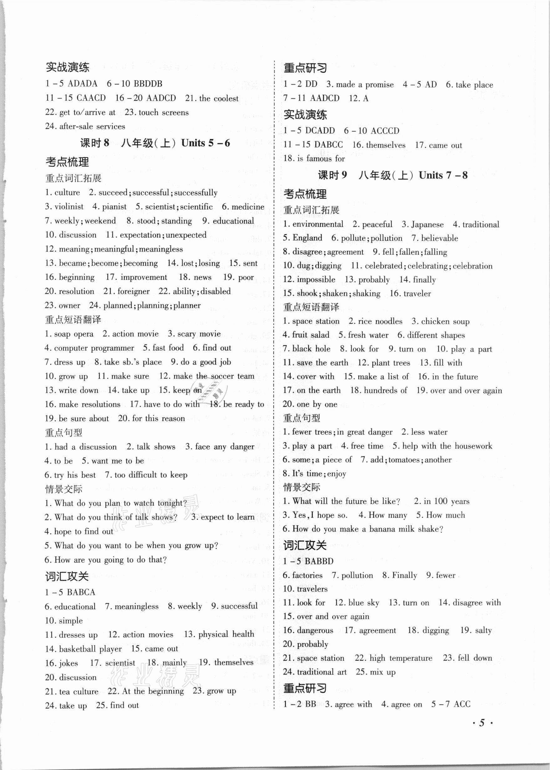 2021年本土攻略精準(zhǔn)復(fù)習(xí)方案英語云南專版 第5頁