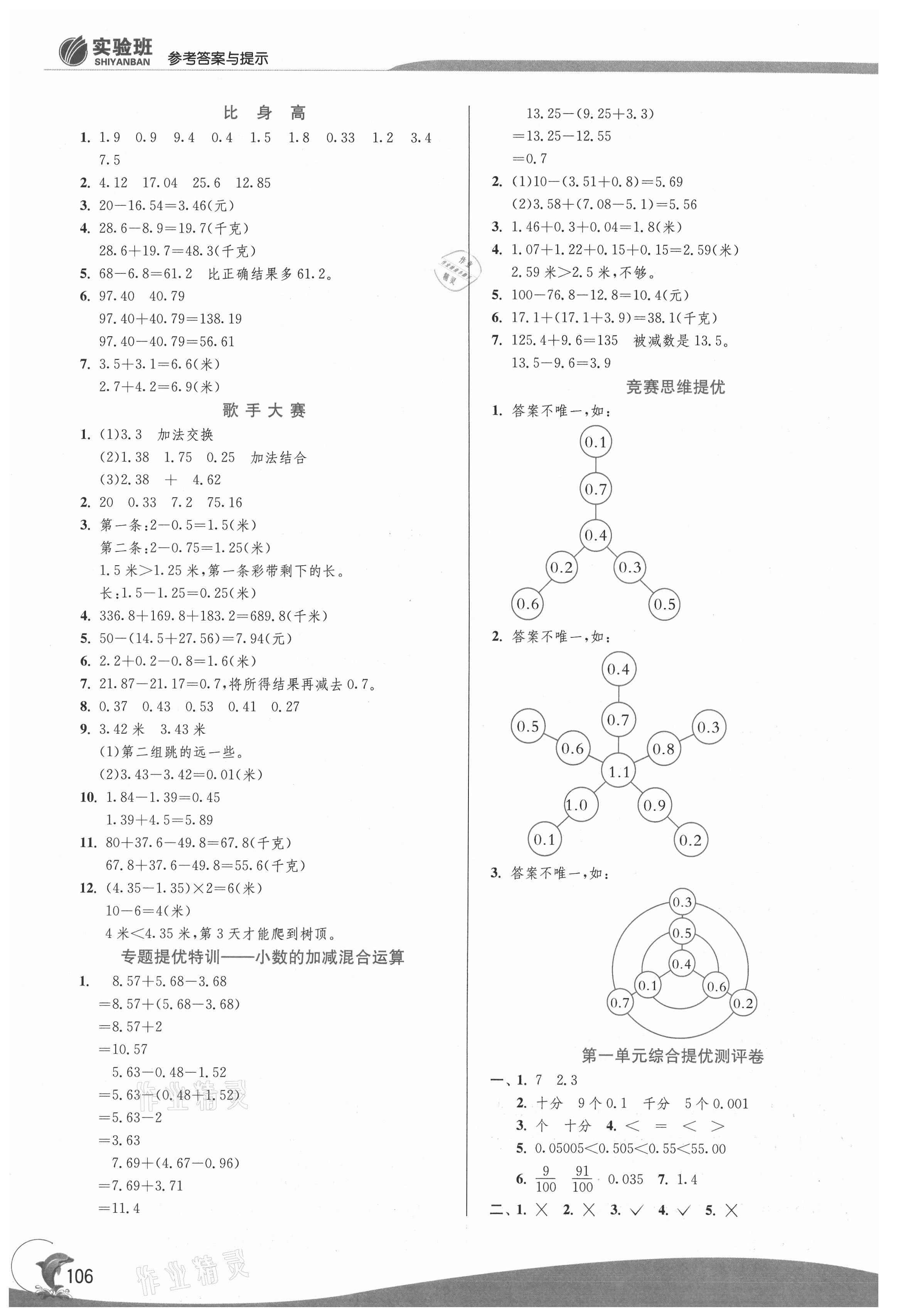 2021年實(shí)驗(yàn)班提優(yōu)訓(xùn)練四年級(jí)數(shù)學(xué)下冊(cè)北師大版 第2頁(yè)