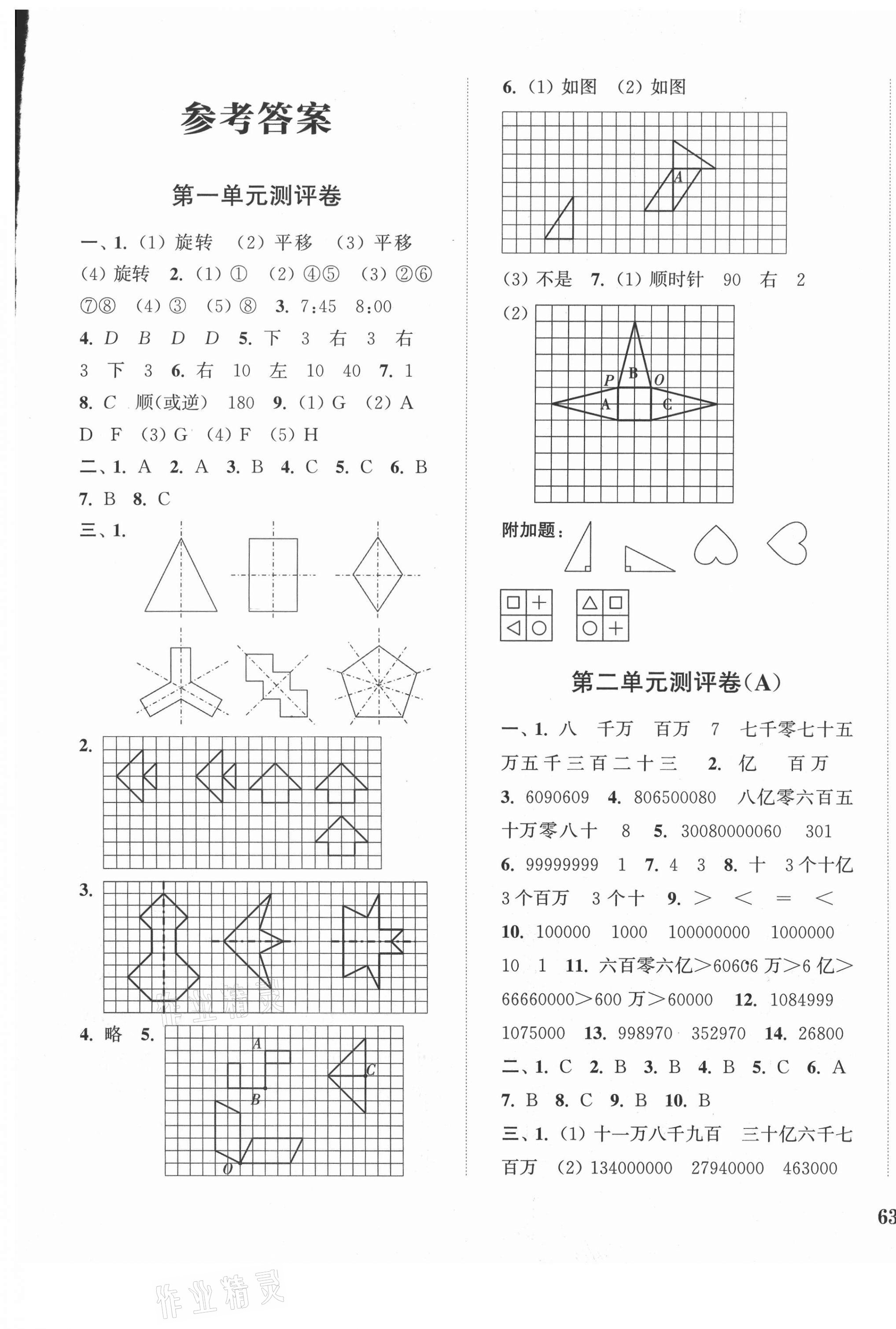 2021年通城學典小學全程測評卷四年級數(shù)學下冊蘇教版江蘇專用 第1頁