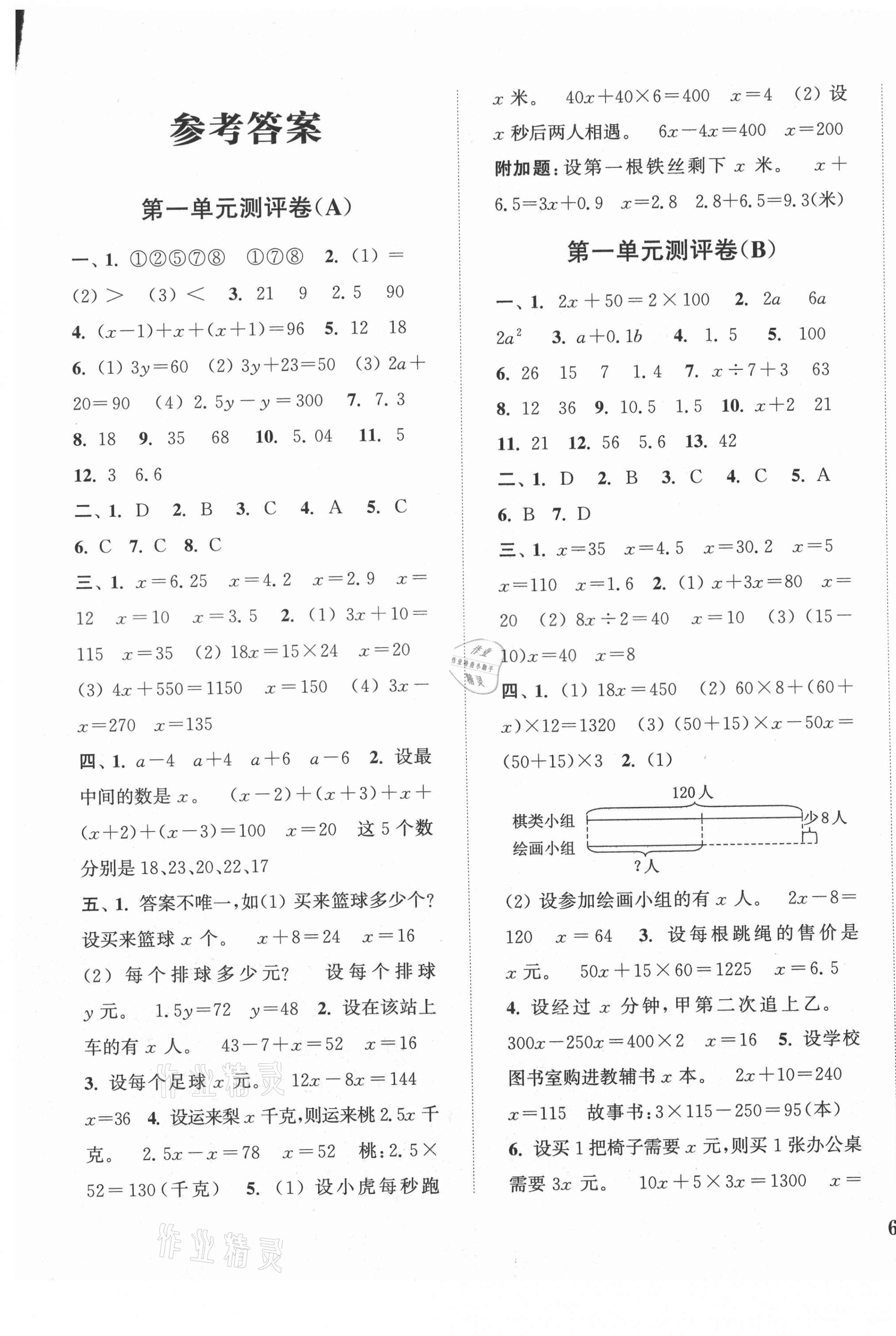 2021年通城學(xué)典小學(xué)全程測評卷五年級數(shù)學(xué)下冊蘇教版江蘇專用 第1頁