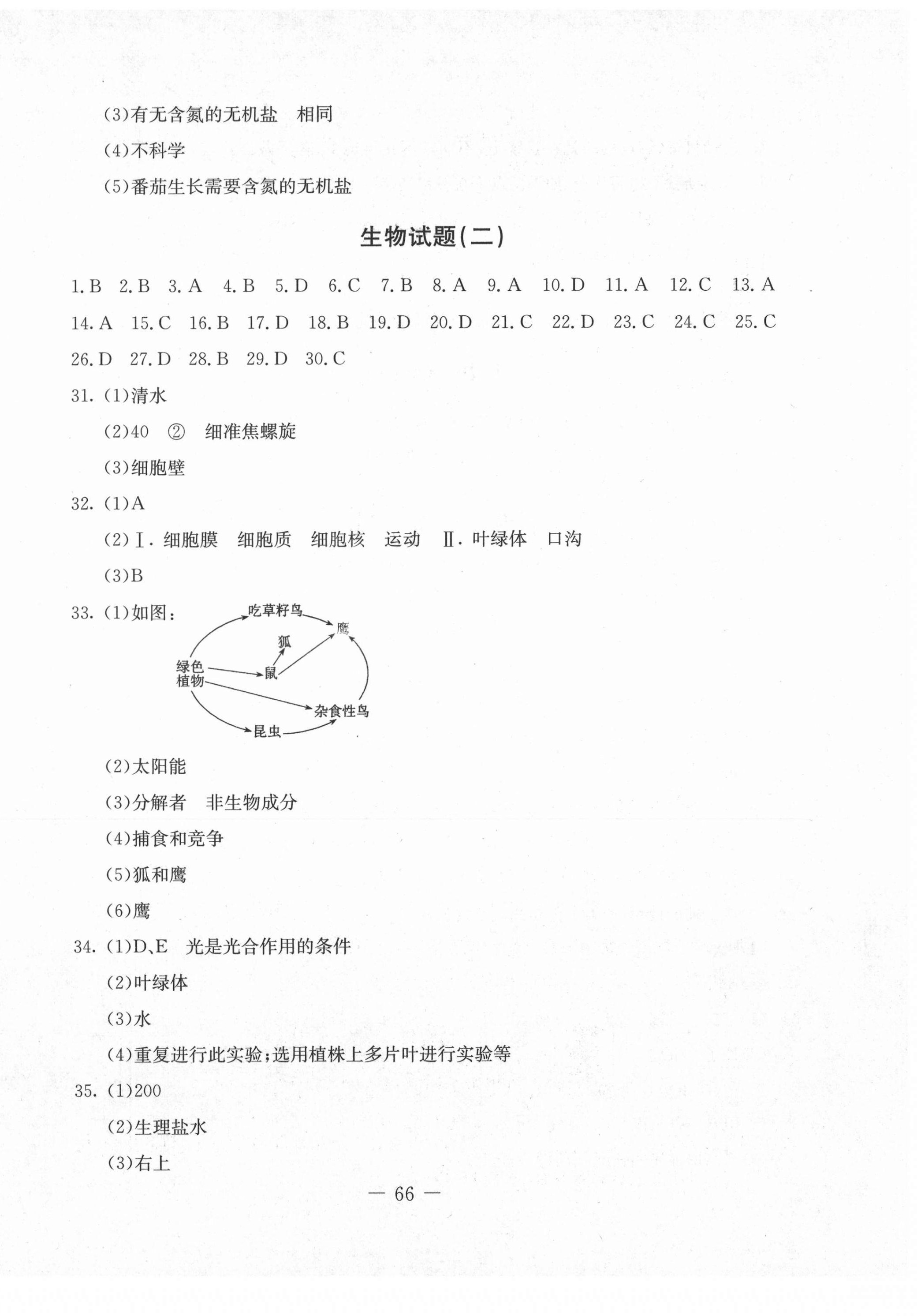 2020年創(chuàng)新思維期末快遞黃金8套七年級生物上冊人教版 第2頁