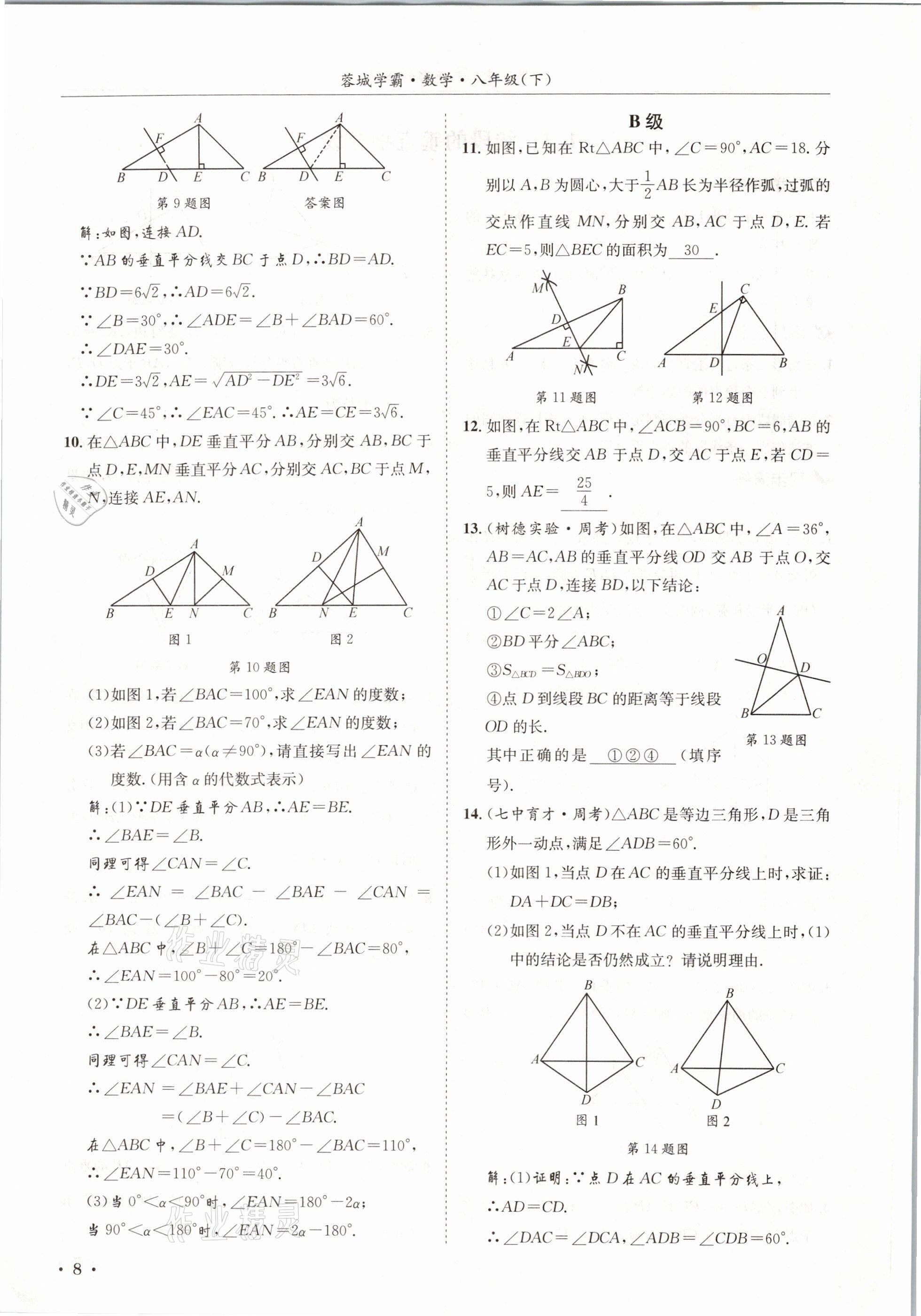 2021年蓉城學(xué)霸八年級數(shù)學(xué)下冊北師大版 第8頁