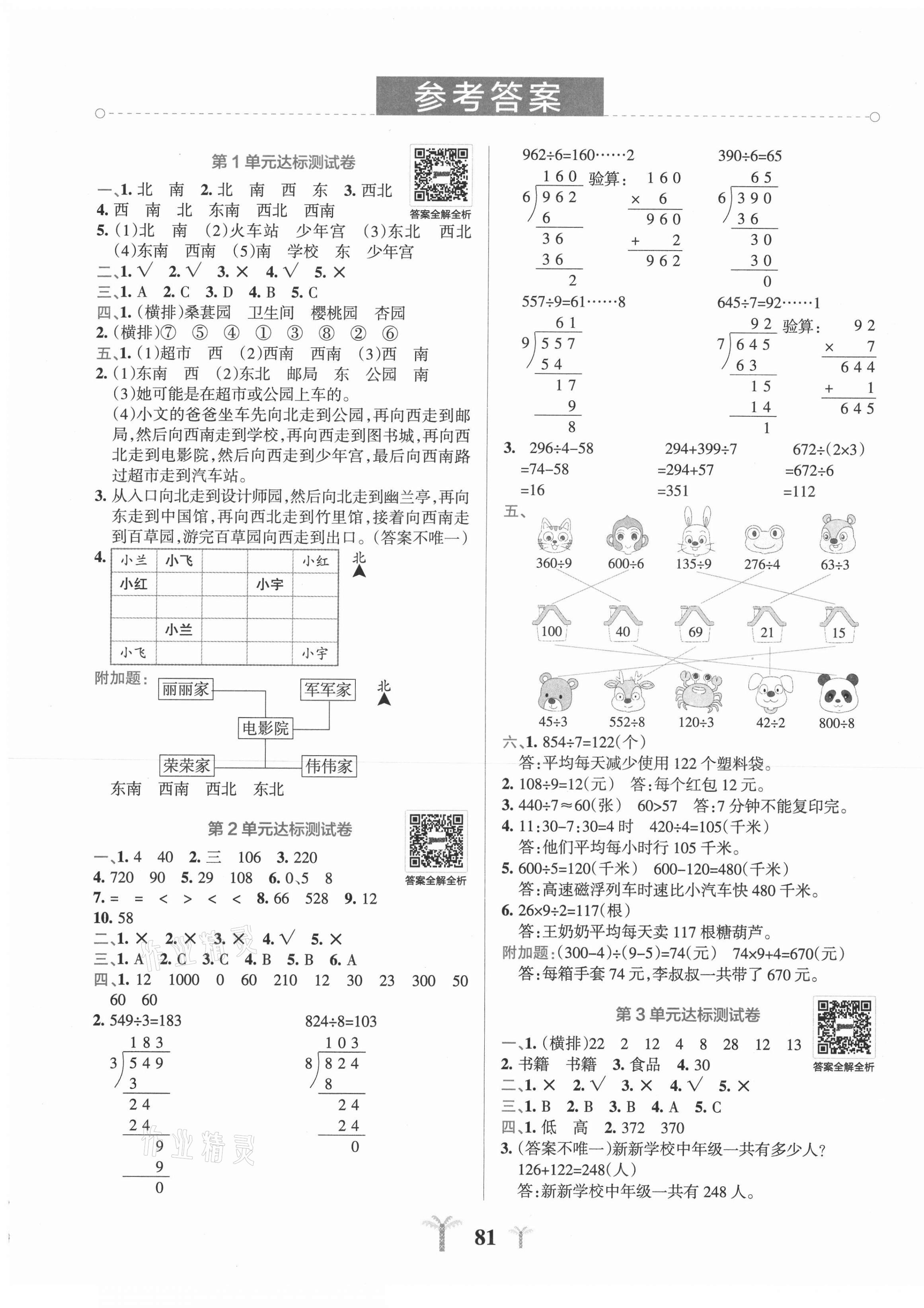 2021年小學(xué)學(xué)霸沖A卷三年級(jí)數(shù)學(xué)下冊(cè)人教版 第1頁(yè)