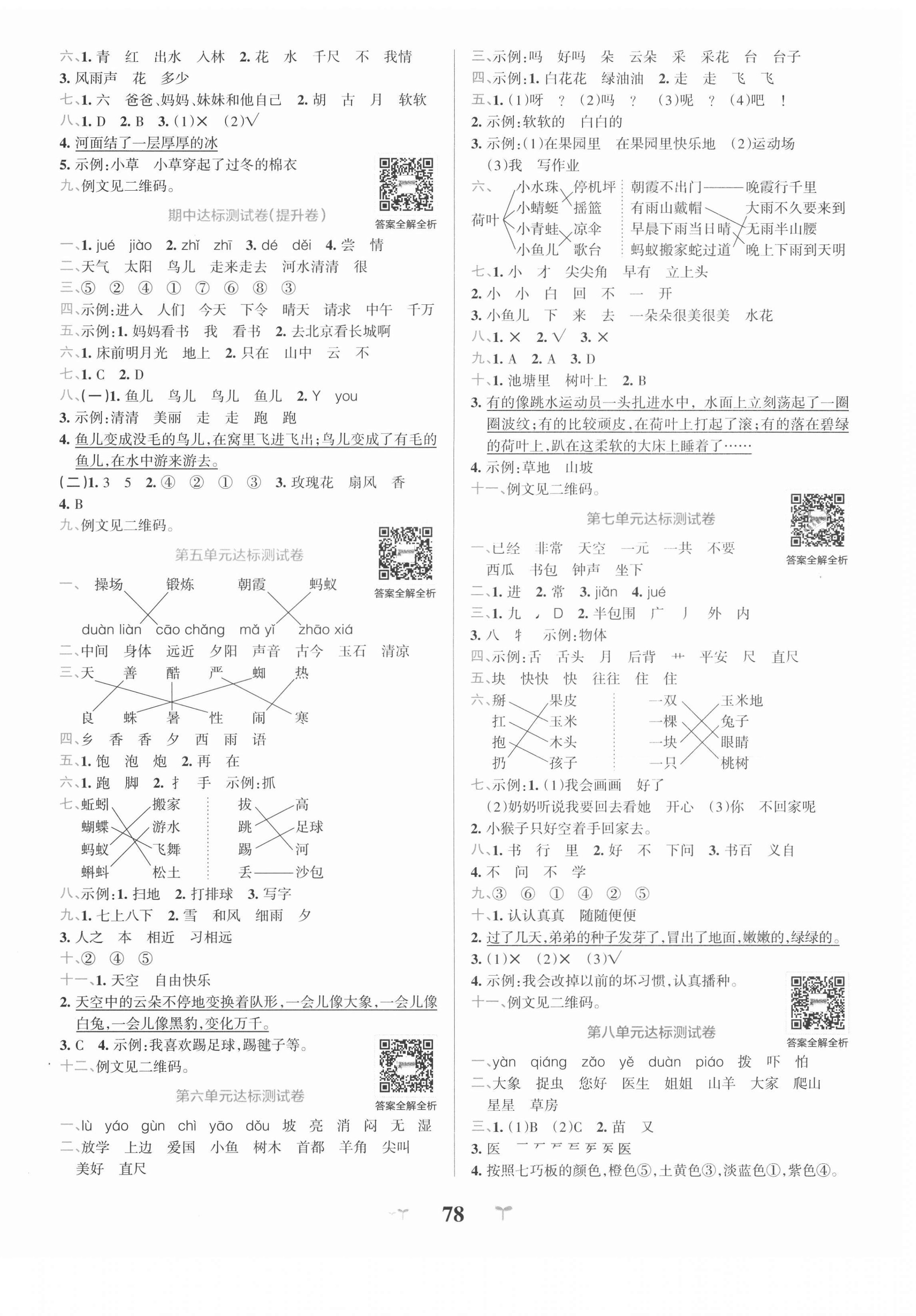 2021年小學(xué)學(xué)霸沖A卷一年級語文下冊人教版 第2頁