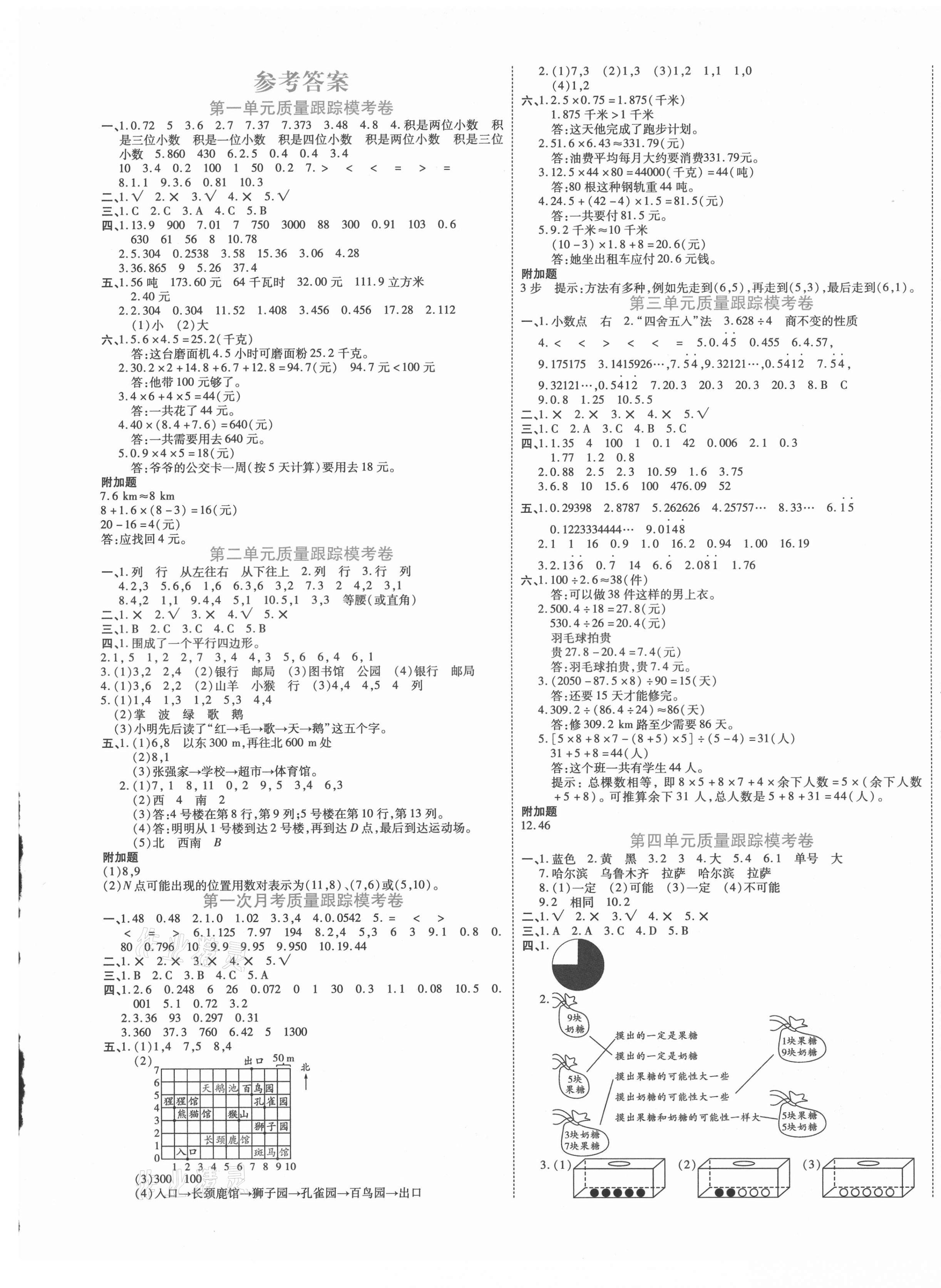 2020年練好基本功好學(xué)生練考卷五年級數(shù)學(xué)上冊人教版 第1頁