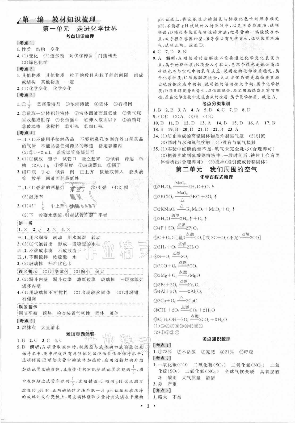 2021年中考對策化學濰坊專版 第1頁