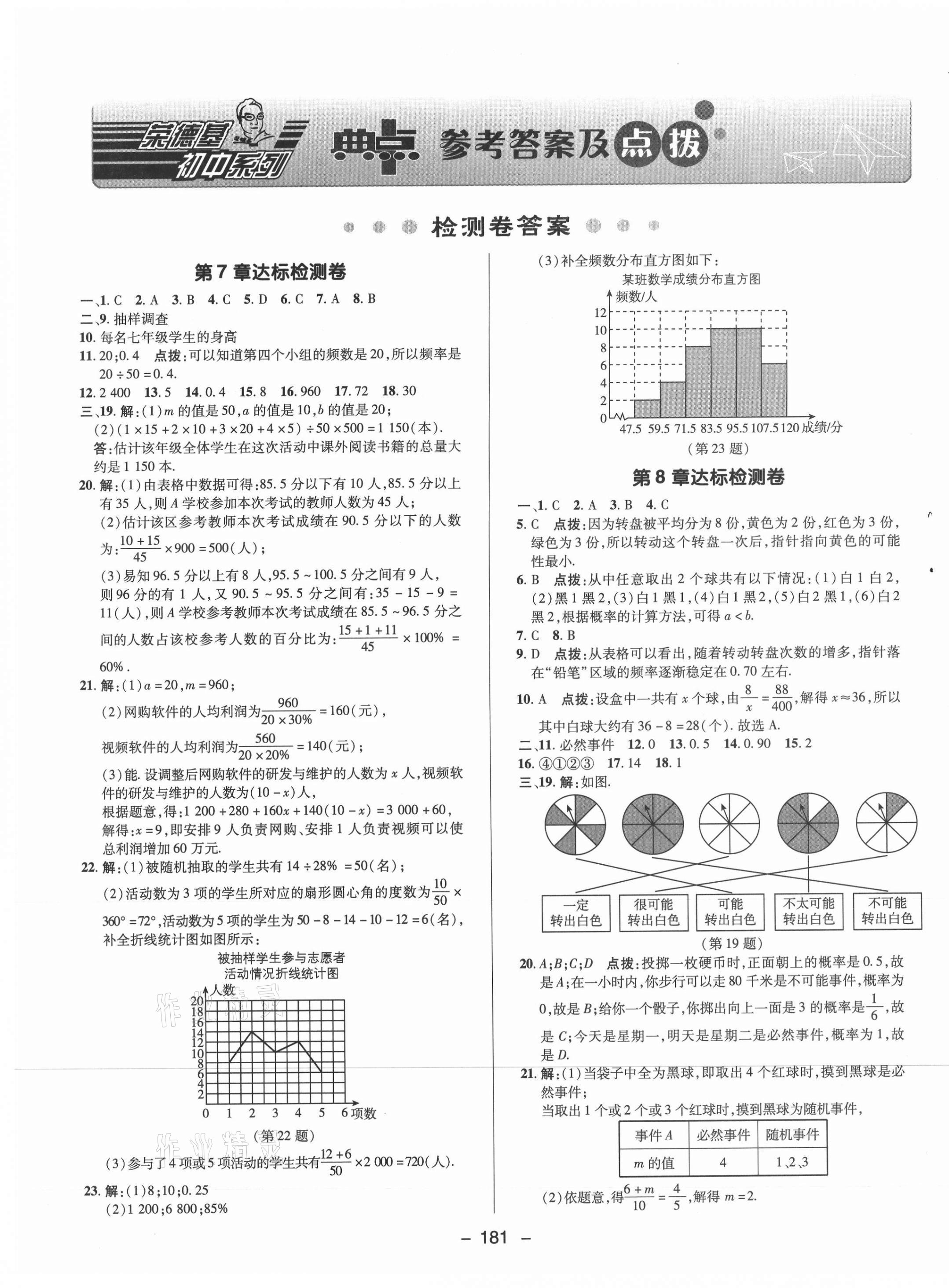 2021年綜合應(yīng)用創(chuàng)新題典中點八年級數(shù)學(xué)下冊蘇科版 參考答案第1頁