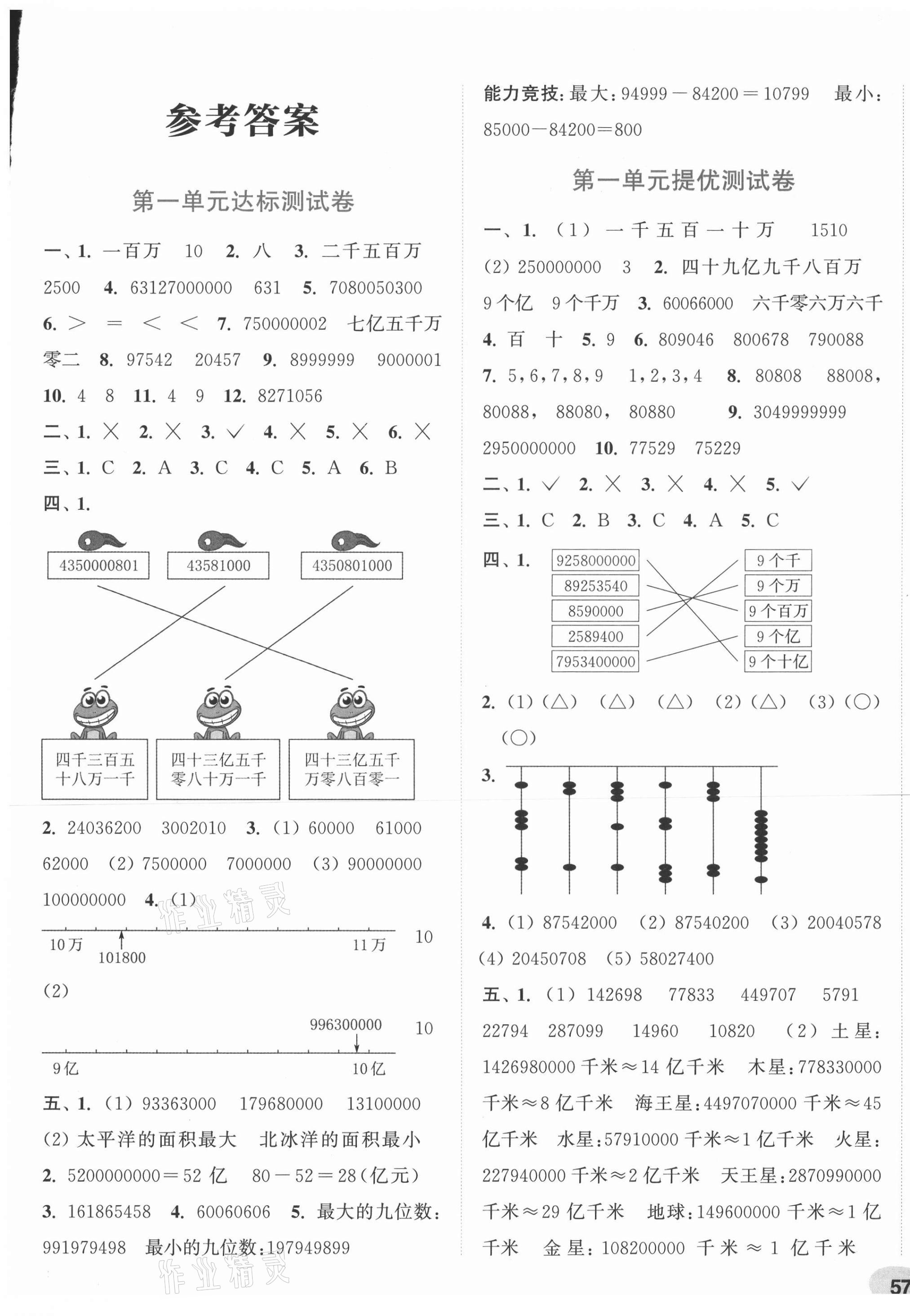 2020年通城學(xué)典卷典四年級數(shù)學(xué)上冊北師大版 第1頁