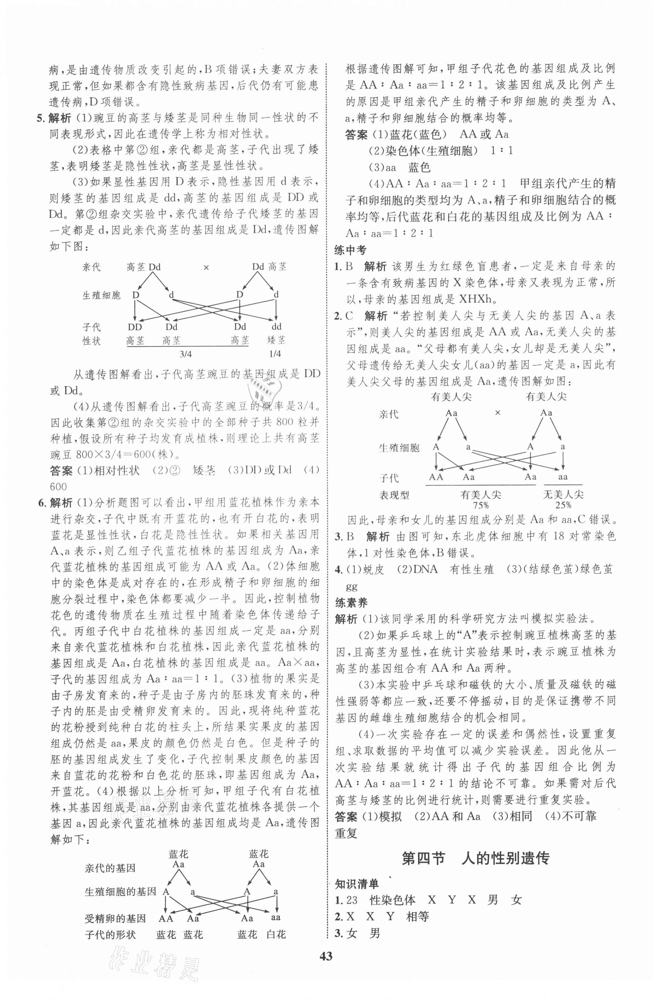 2021年初中同步學(xué)考優(yōu)化設(shè)計八年級生物下冊人教版 第7頁