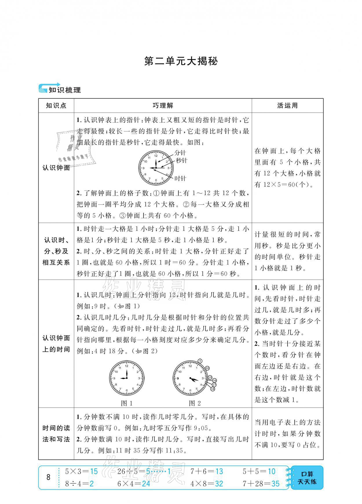 2021年小學(xué)1課3練培優(yōu)作業(yè)本二年級(jí)數(shù)學(xué)下冊(cè)江蘇版 參考答案第8頁(yè)