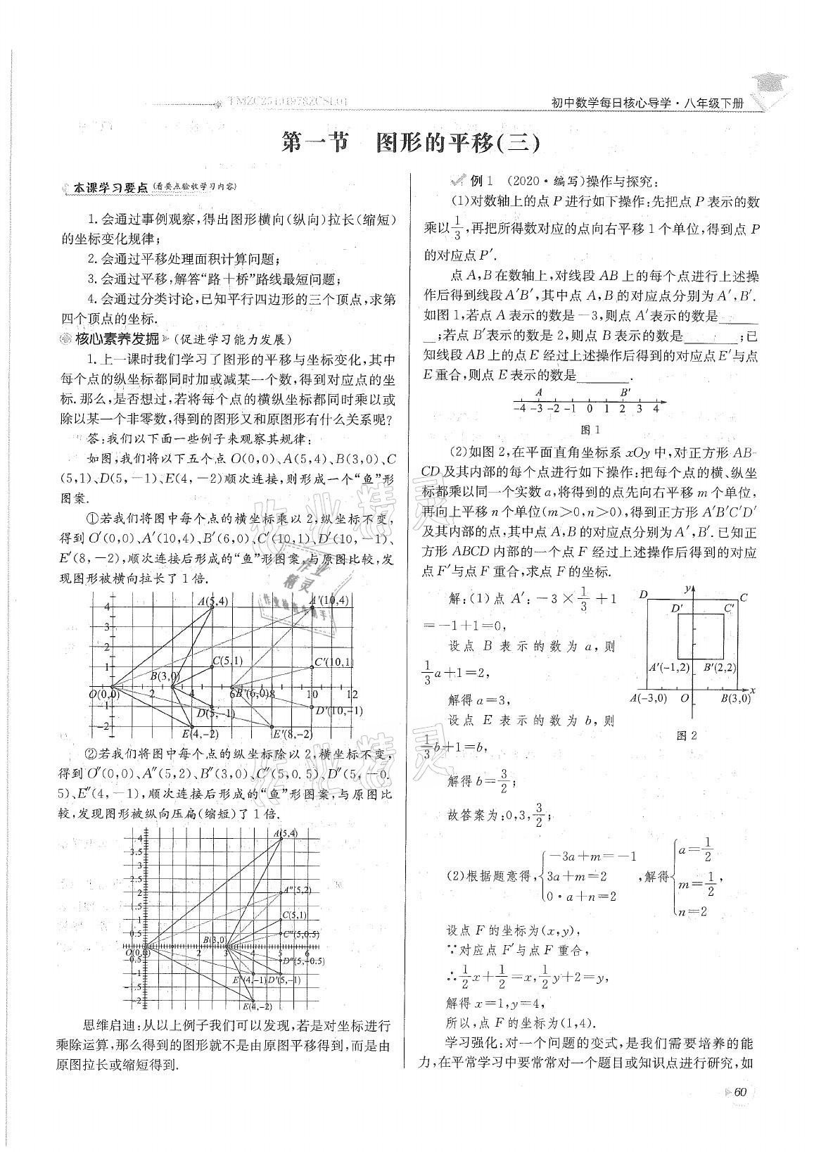 2021年初中数学每日核心导学八年级下册北师大版 参考答案第60页