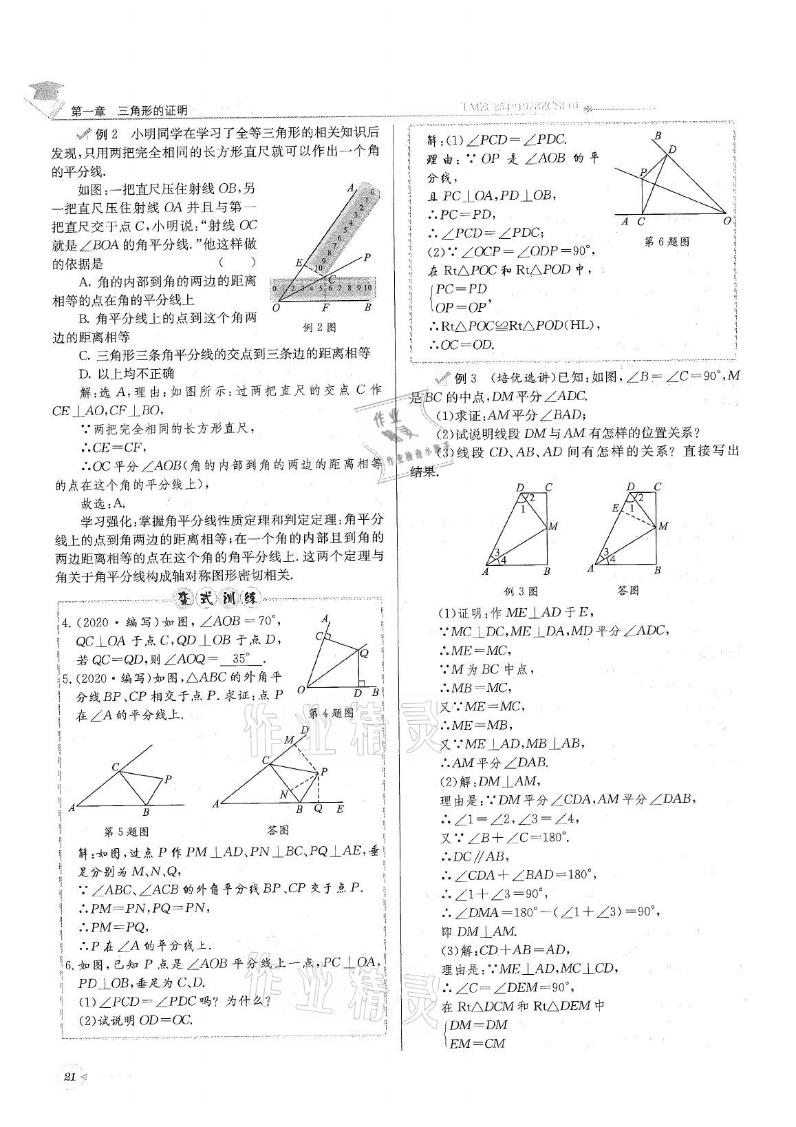 2021年初中數(shù)學每日核心導學八年級下冊北師大版 參考答案第21頁