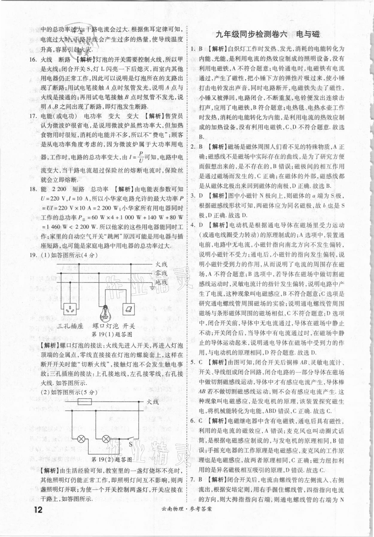 2021年一戰(zhàn)成名中考真題與拓展訓(xùn)練物理云南專版 參考答案第11頁