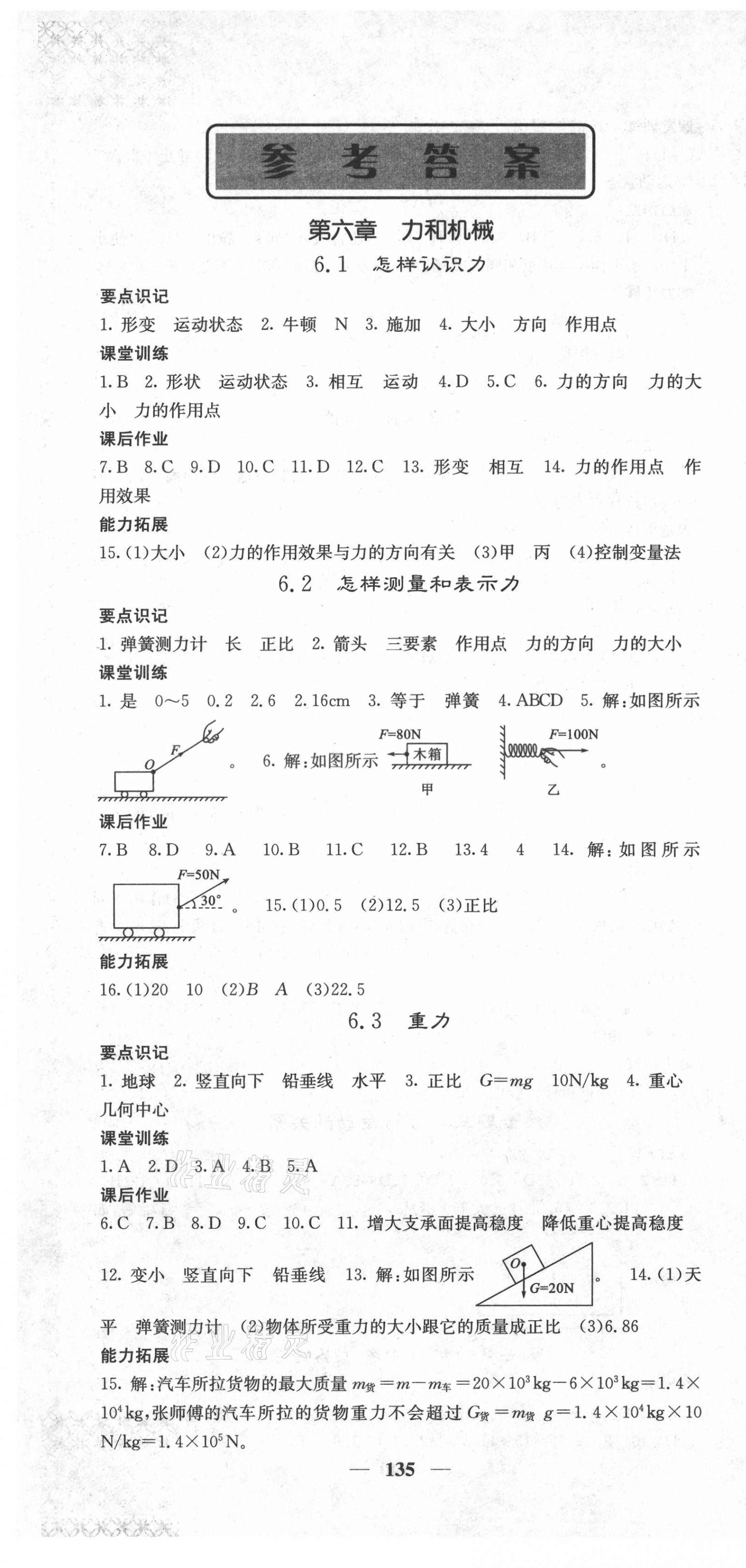 2021年課堂點睛八年級物理下冊滬粵版 第1頁