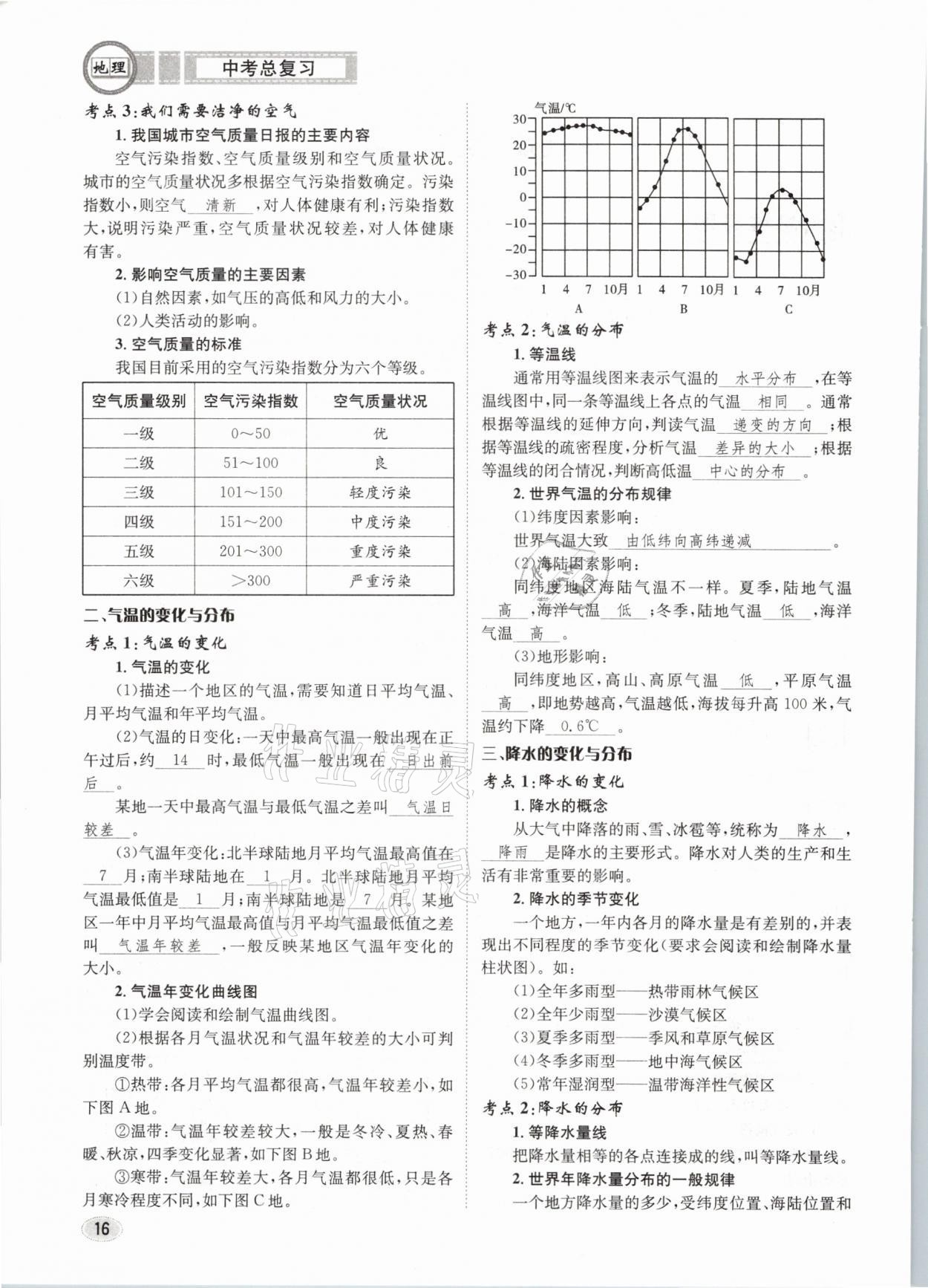 2021年中考總復(fù)習(xí)地理長(zhǎng)江出版社 第16頁