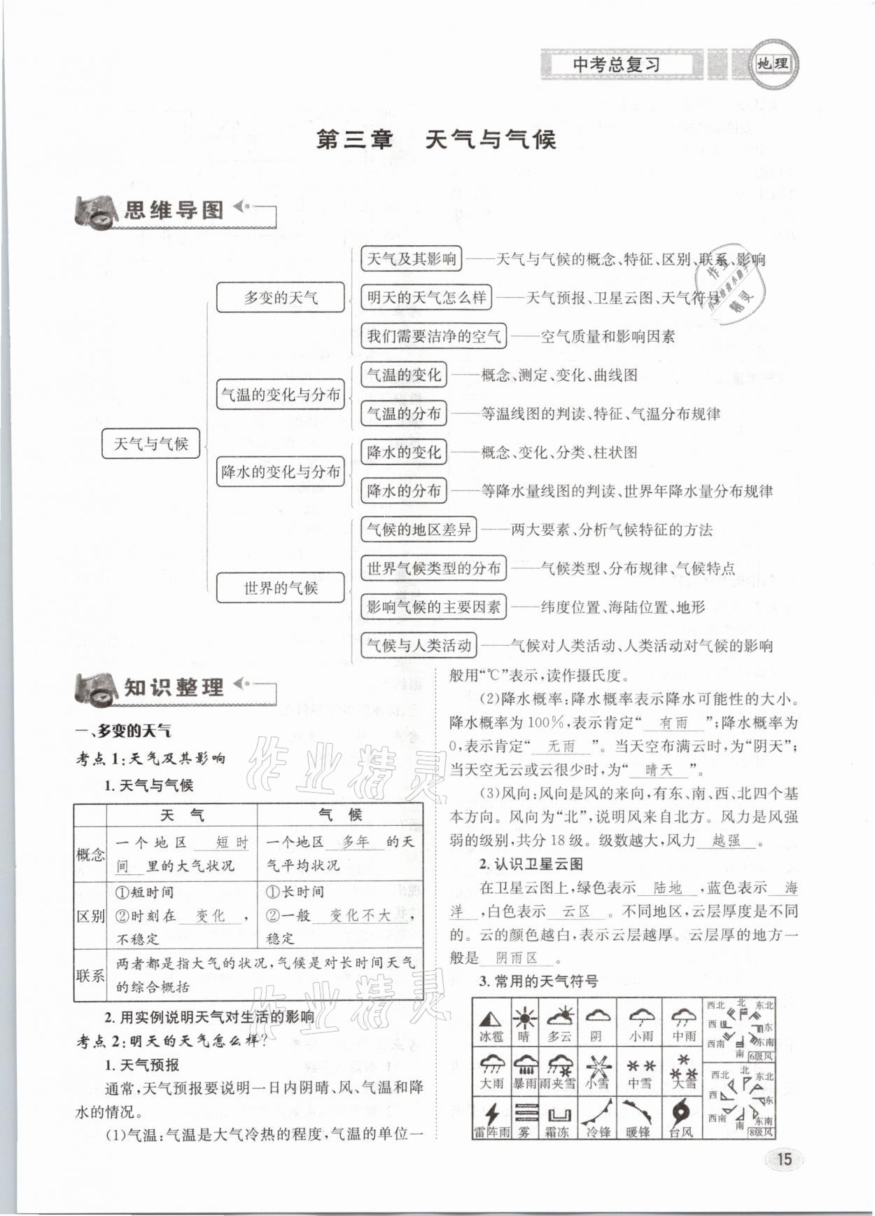 2021年中考總復(fù)習(xí)地理長江出版社 第15頁