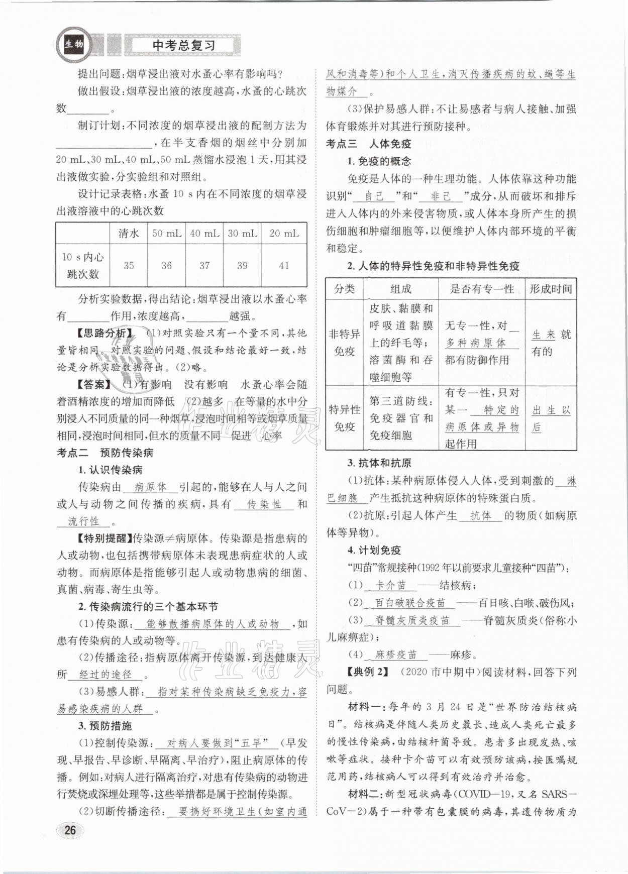 2021年中考總復(fù)習(xí)生物長(zhǎng)江出版社 第26頁(yè)