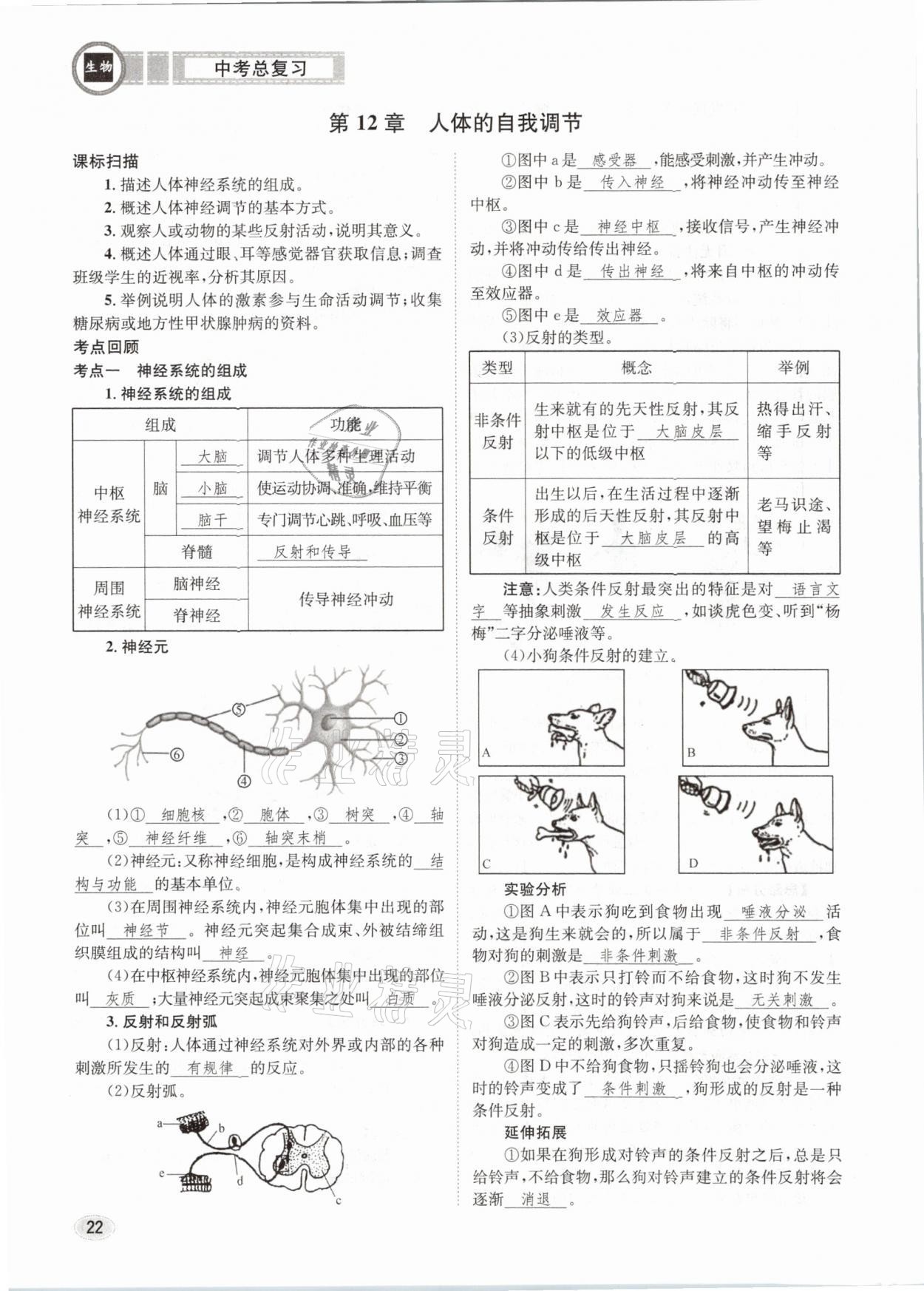 2021年中考總復(fù)習生物長江出版社 第22頁