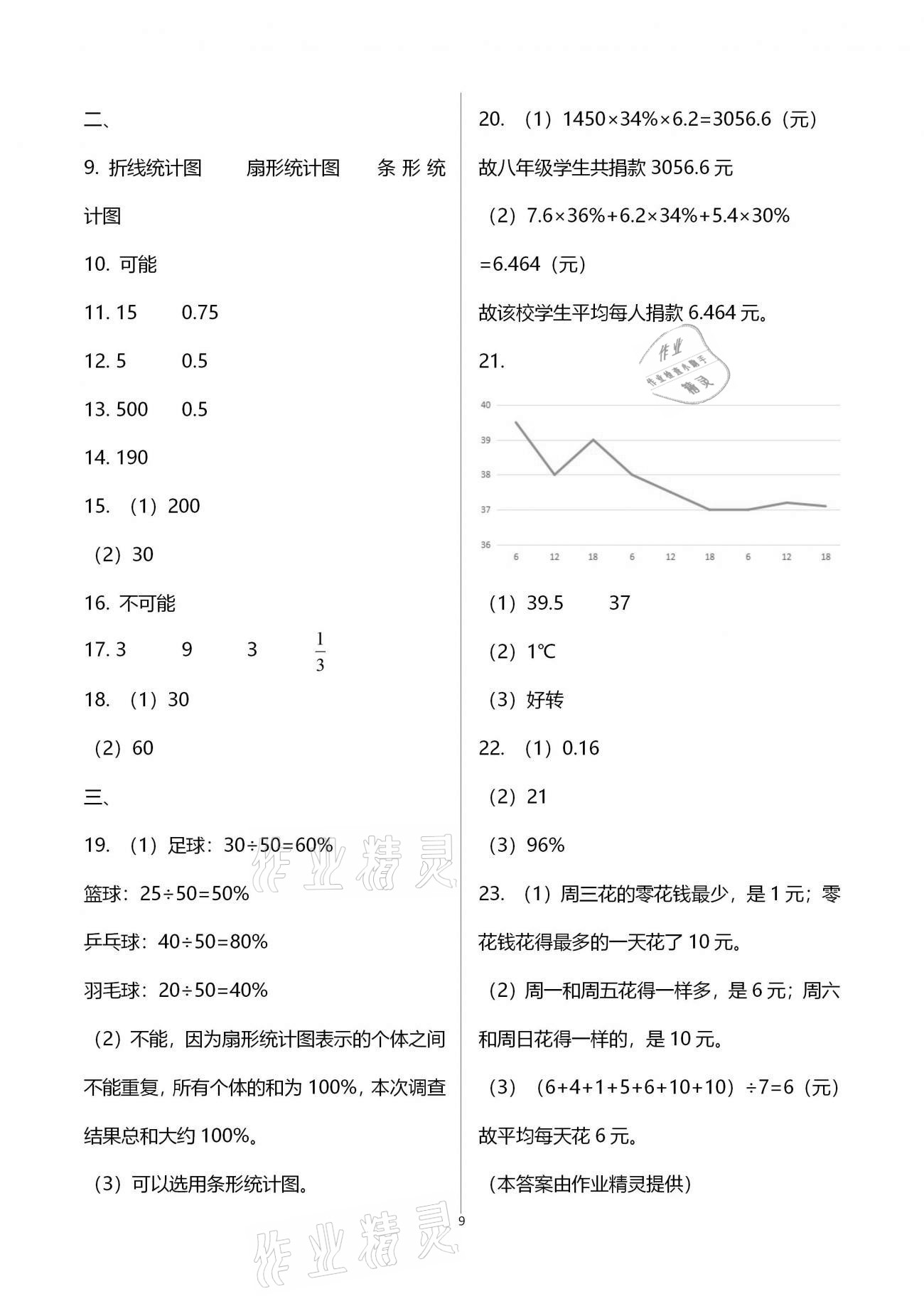 2021年寒假作业八年级合订本B版河南专版延边教育出版社 参考答案第9页