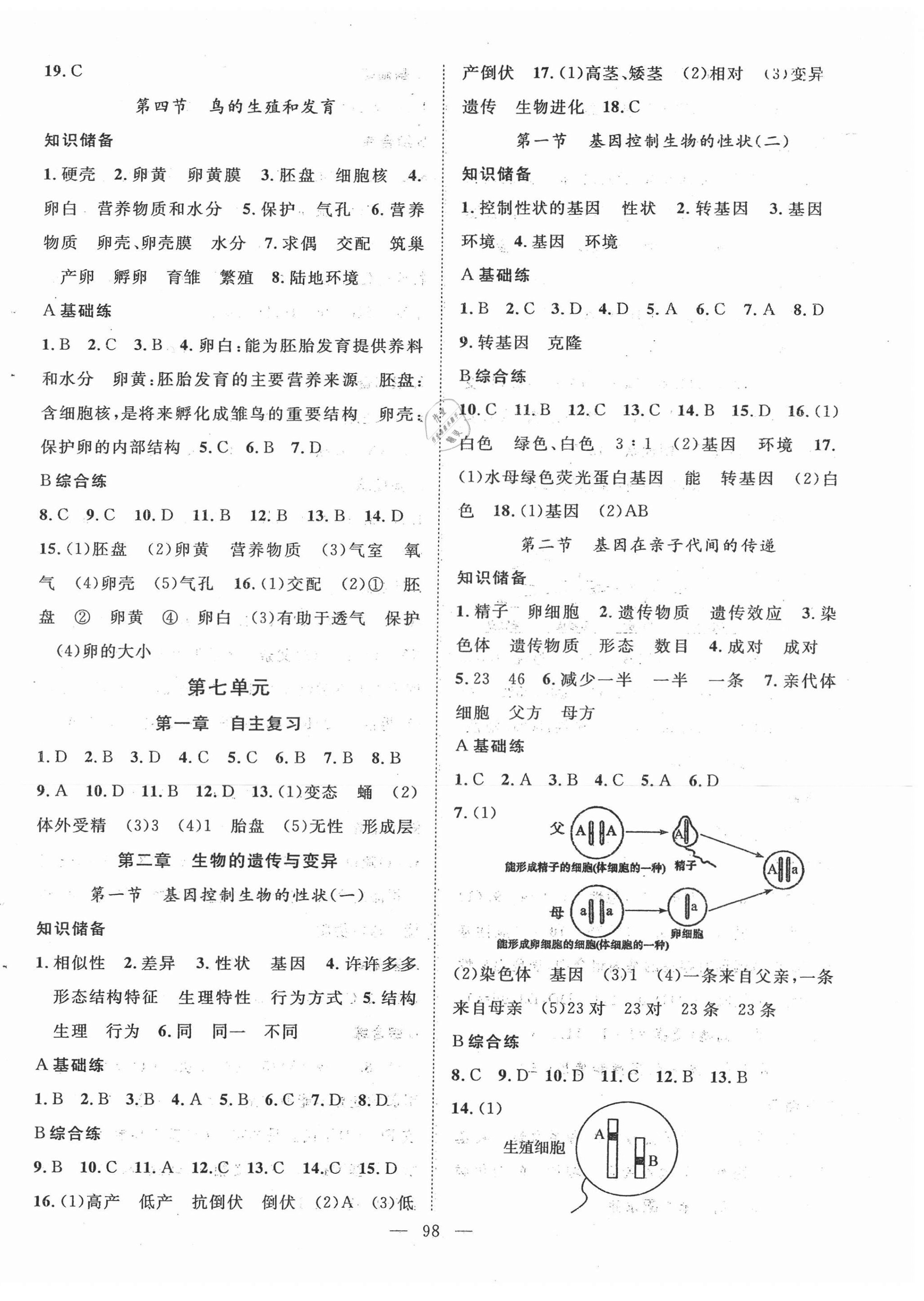 2021年名師學(xué)案八年級(jí)生物下冊(cè)人教版 第2頁(yè)