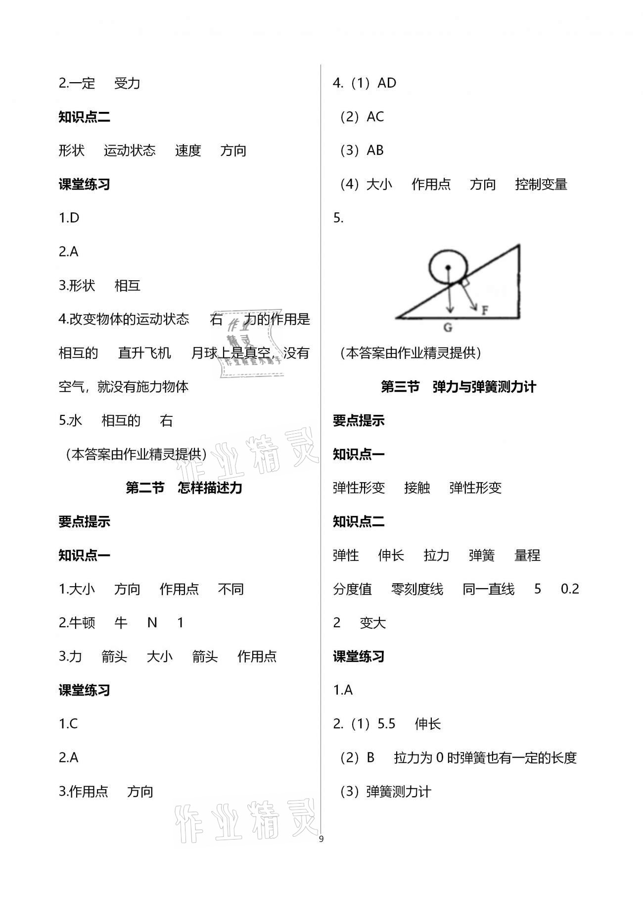 2020年名師伴你學(xué)提優(yōu)名卷八年級物理上冊滬科版福建專版 參考答案第9頁