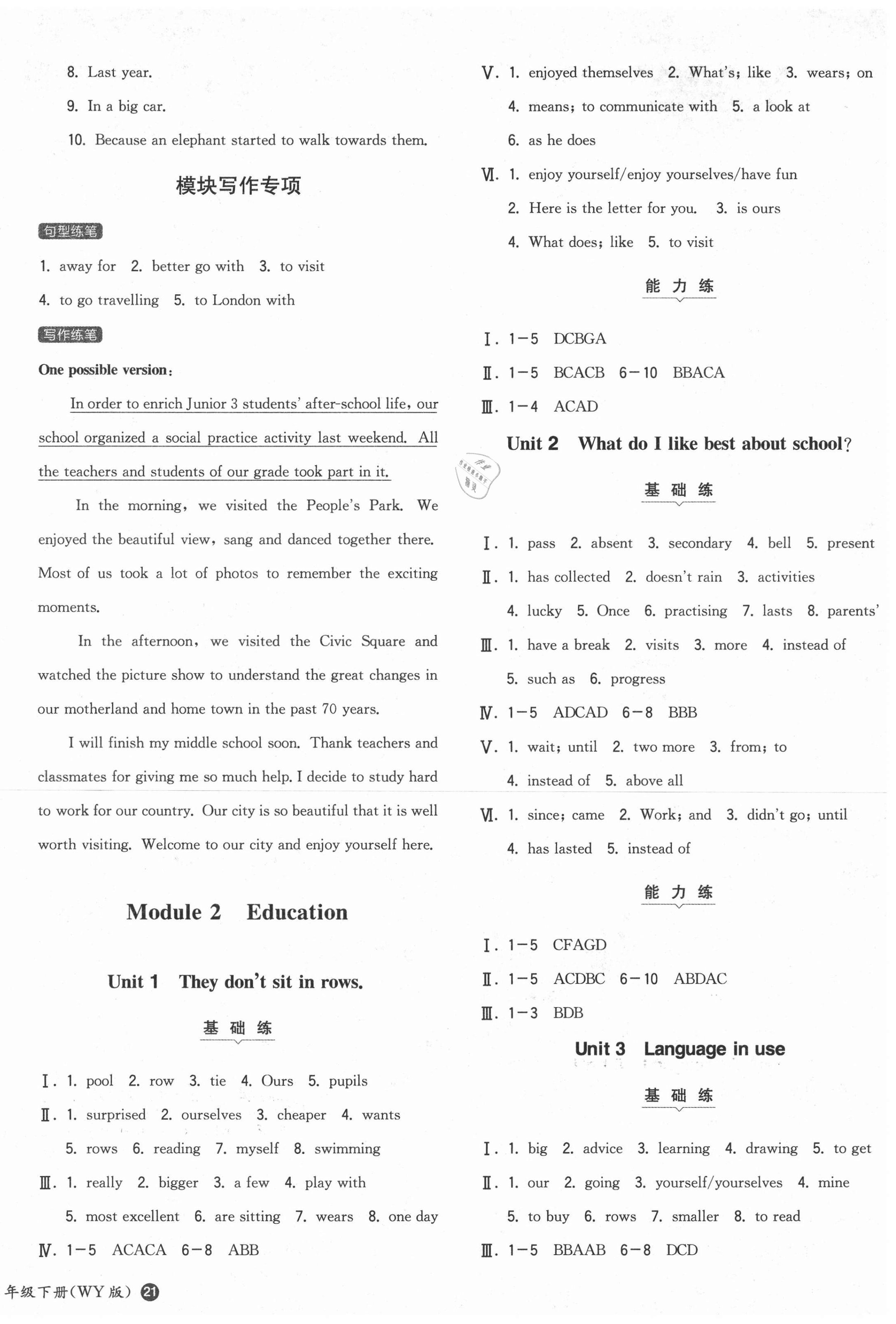 2021年一本同步訓(xùn)練九年級(jí)初中英語(yǔ)下冊(cè)外研版 第2頁(yè)