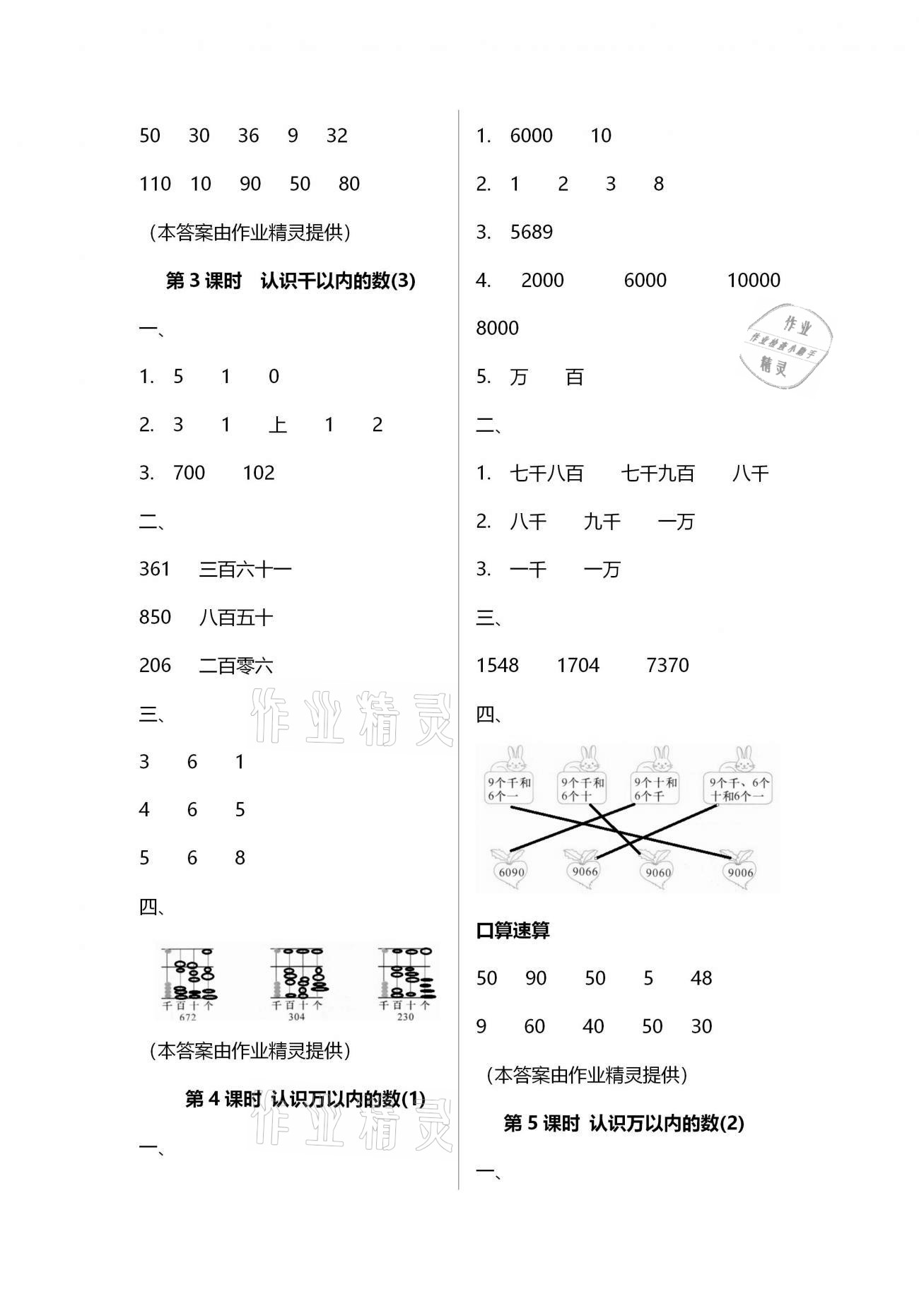 2021年名师测控二年级数学下册苏教版Ⅰ 参考答案第12页