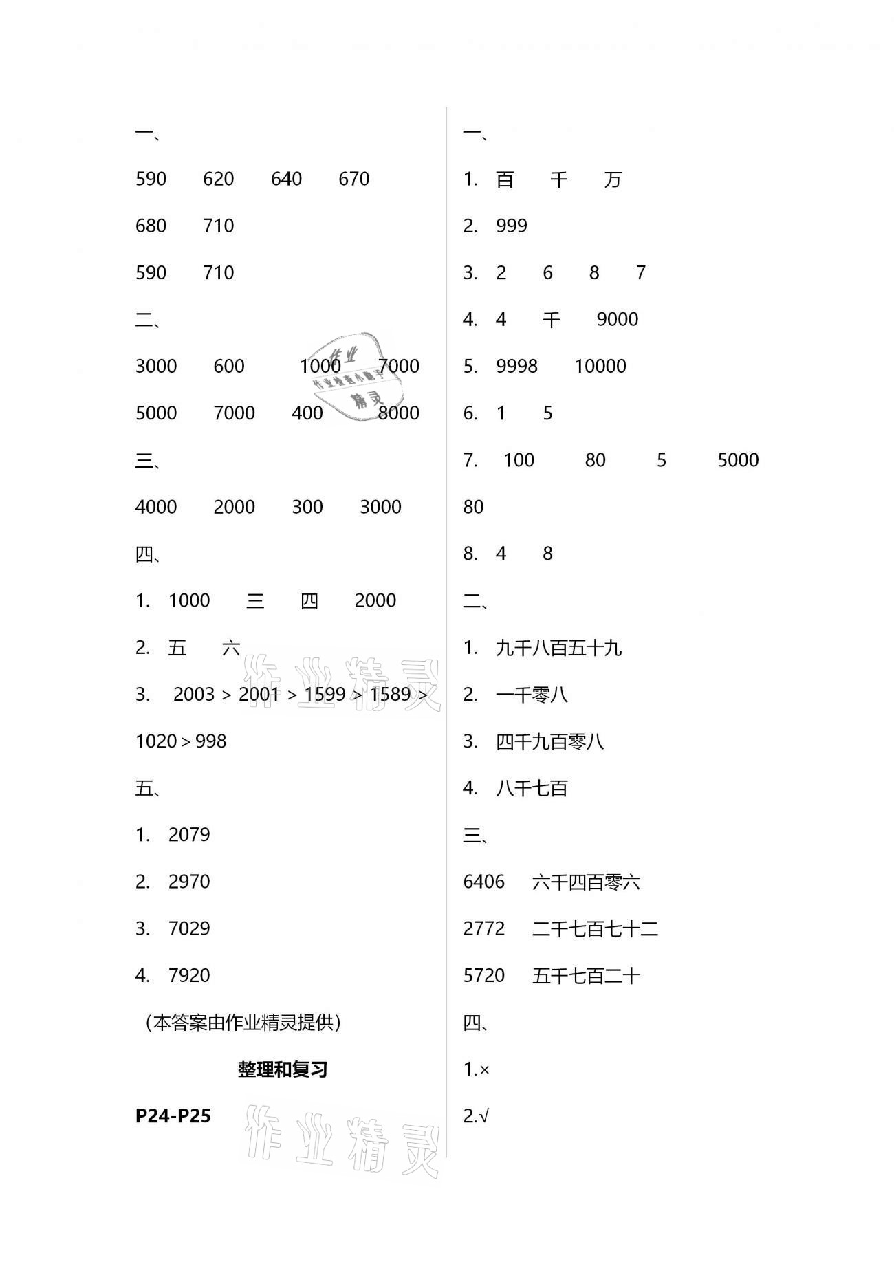 2021年名师测控二年级数学下册苏教版Ⅰ 参考答案第14页