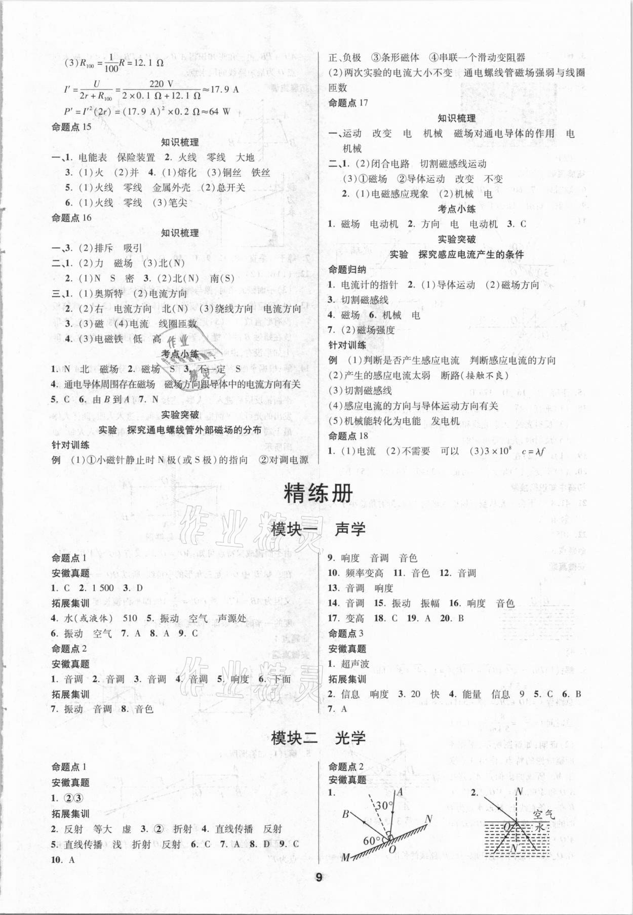 2021年練客中考提優方案物理安徽專版 第9頁