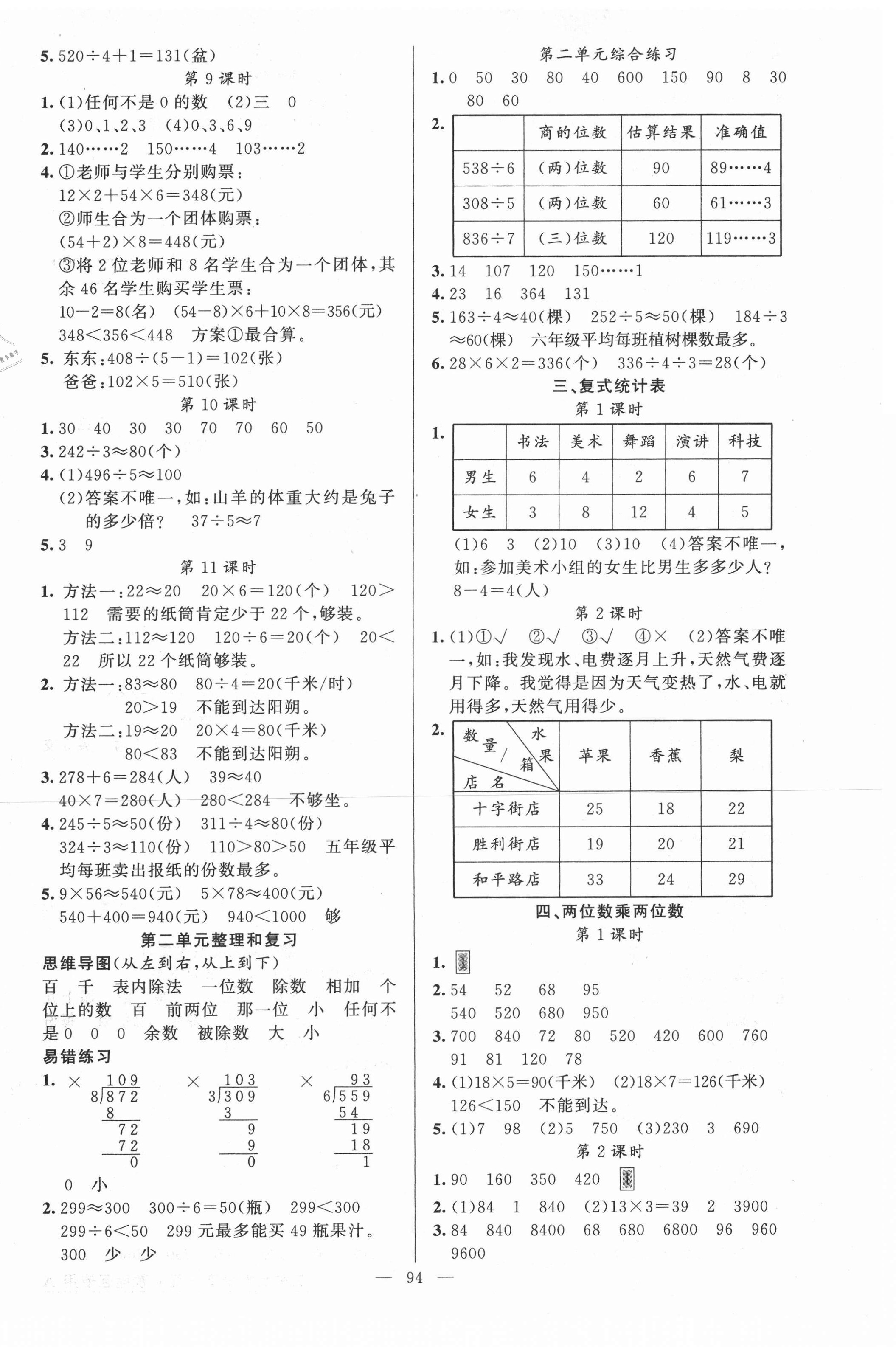 2021年黃岡金牌之路練闖考三年級數學下冊人教版 第2頁