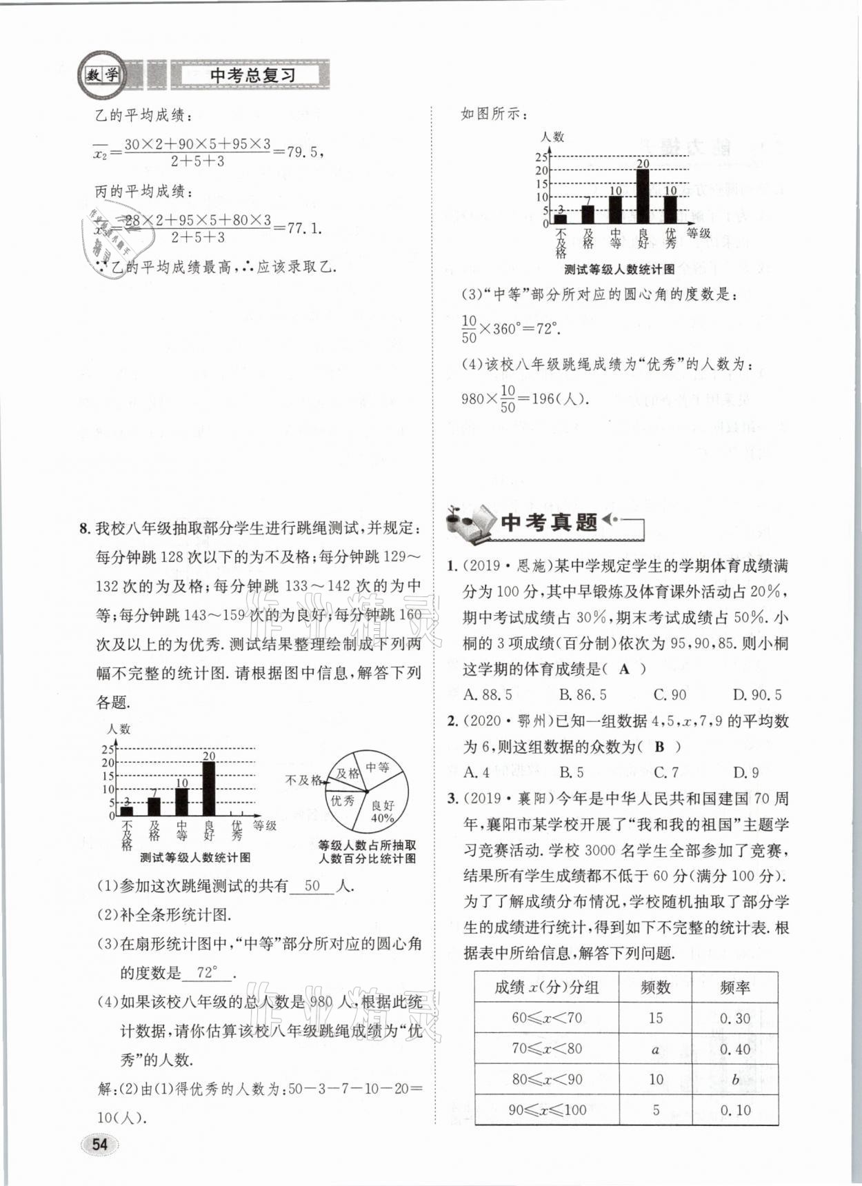 2021年中考总复习数学长江出版社 第54页