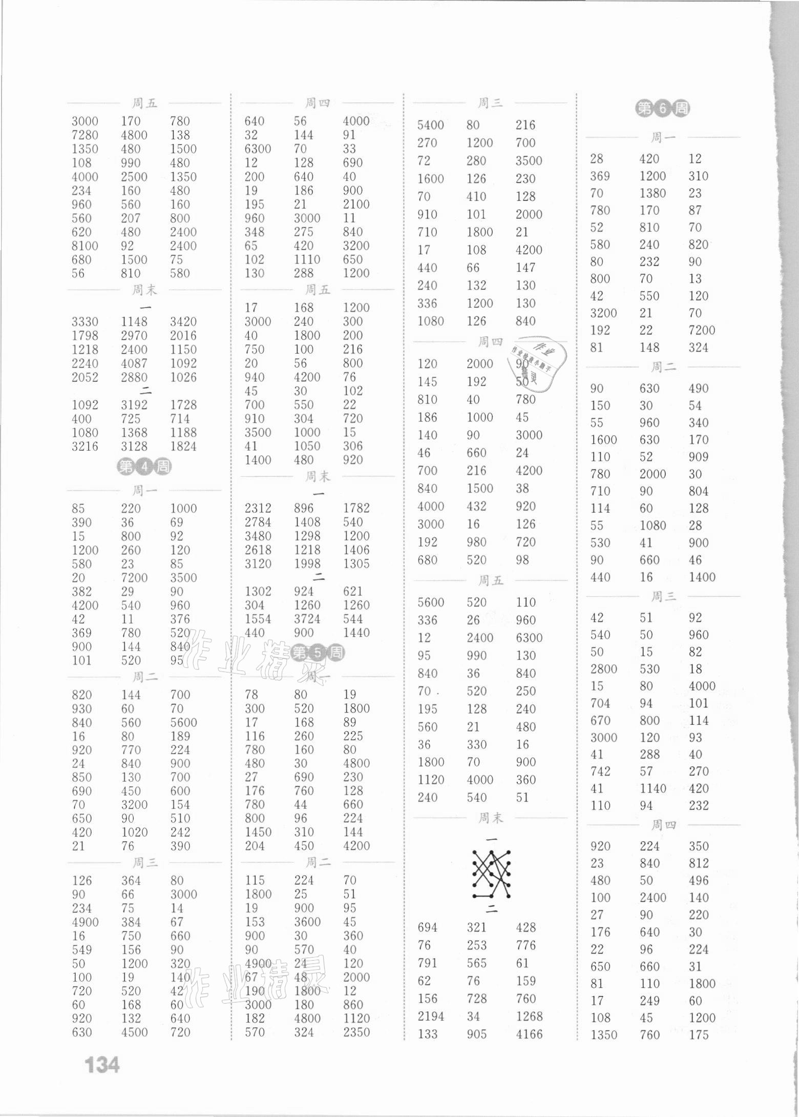 2021年通城學典小學數(shù)學計算能手三年級下冊蘇教版江蘇專版 參考答案第2頁