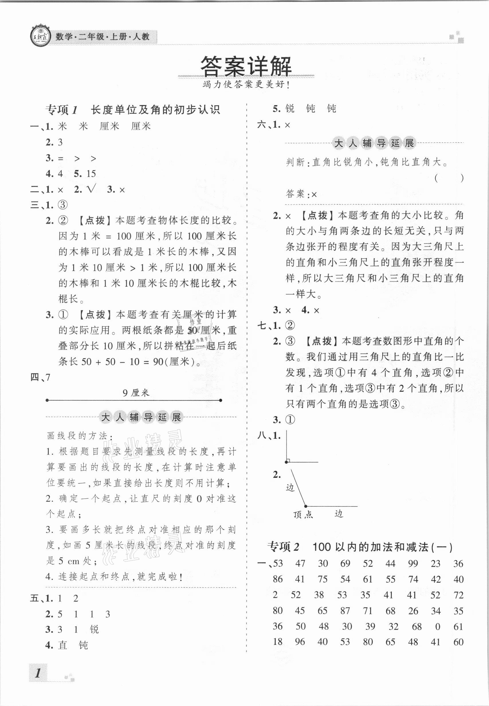 2020年王朝霞各地期末試卷精選二年級(jí)數(shù)學(xué)上冊(cè)人教版河南專(zhuān)版 參考答案第1頁(yè)