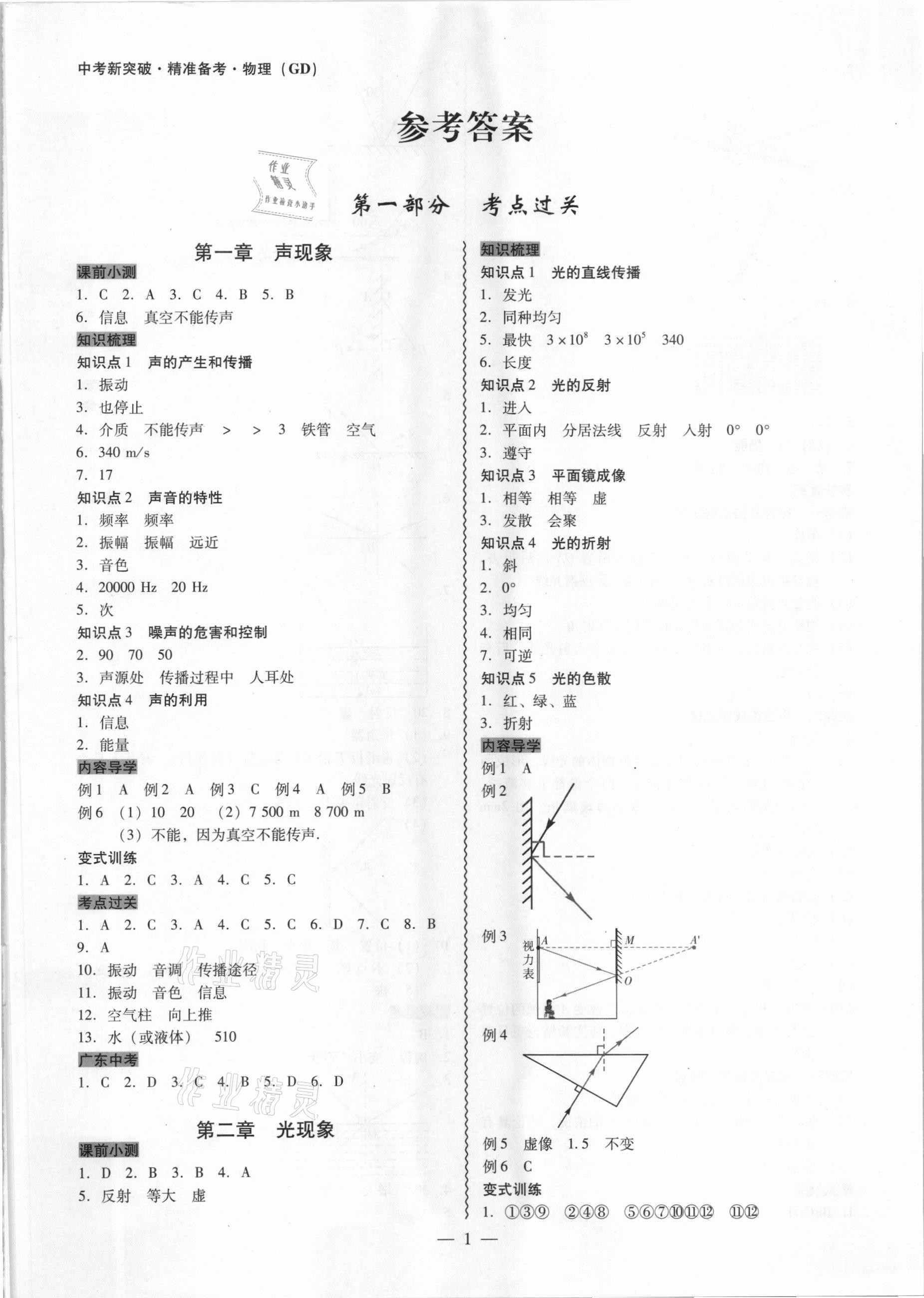 2021年中考新突破精準備考物理 第1頁