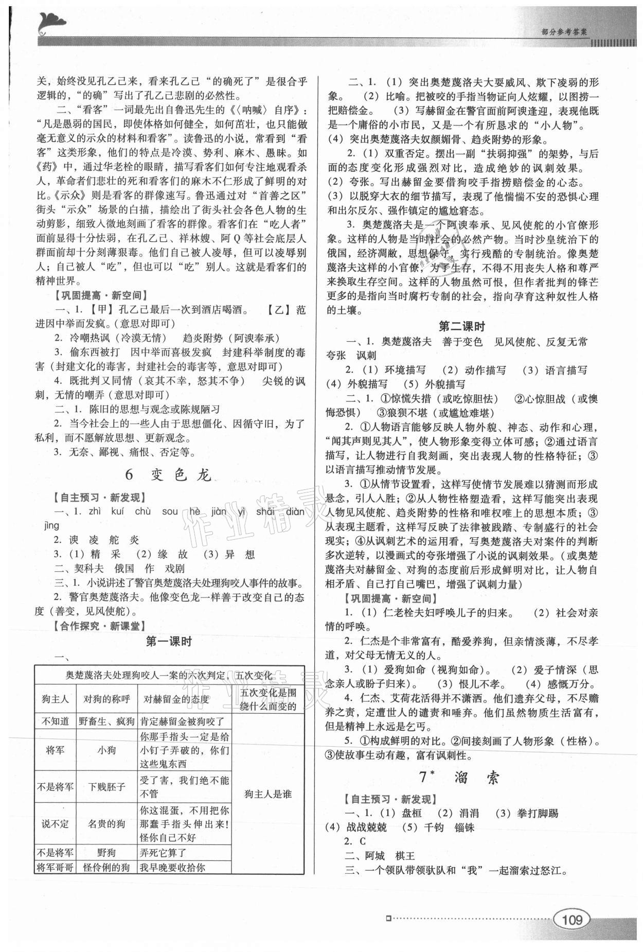 2021年南方新课堂金牌学案九年级语文下册人教版 第5页