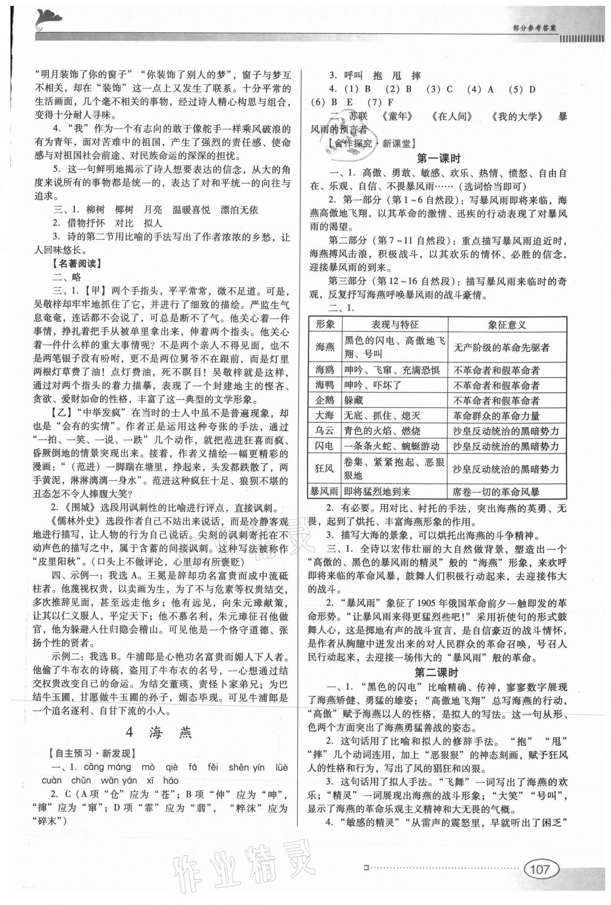 2021年南方新课堂金牌学案九年级语文下册人教版 第3页