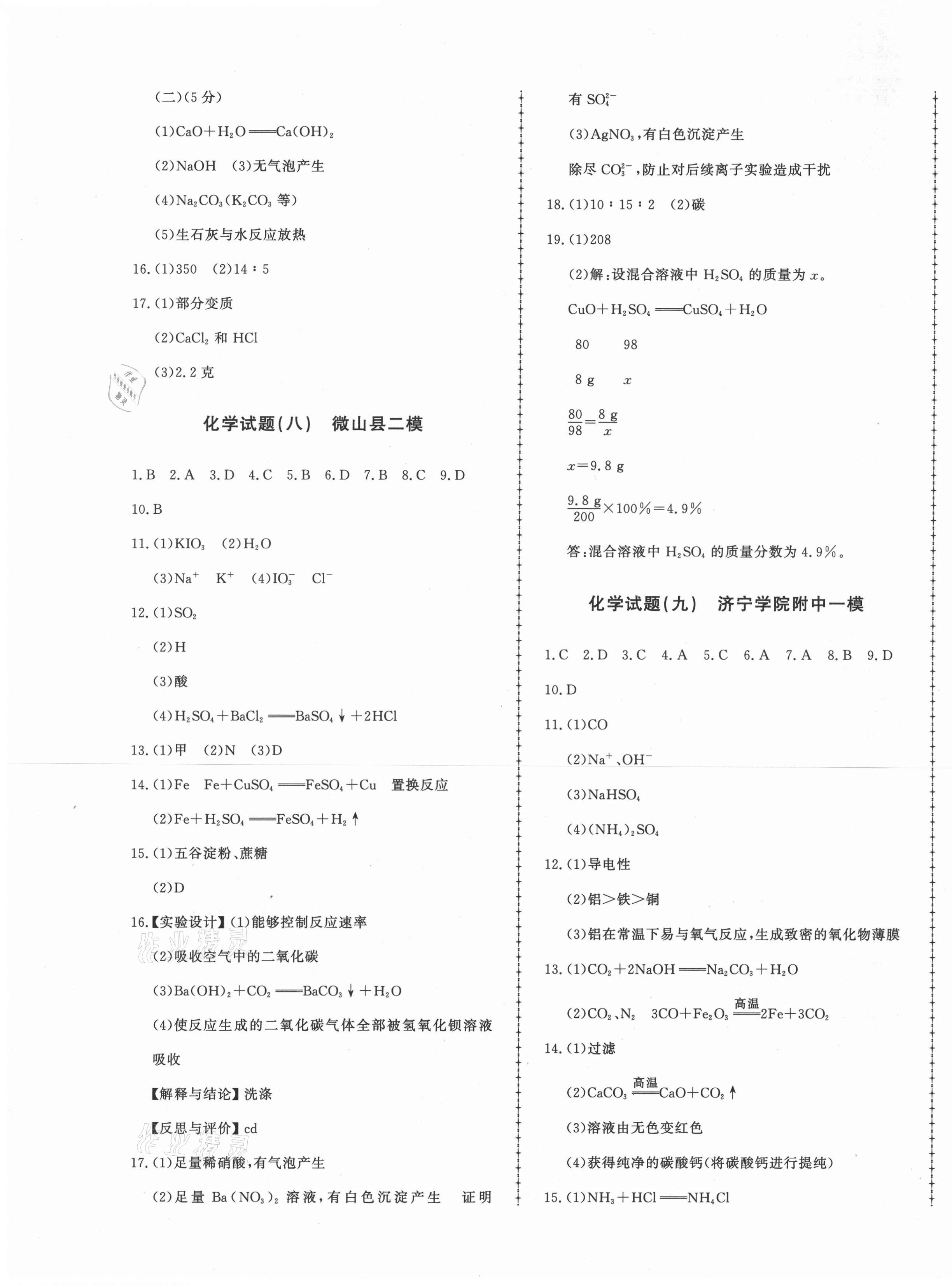 2021年中考114化學(xué)濟(jì)寧專版 第5頁(yè)