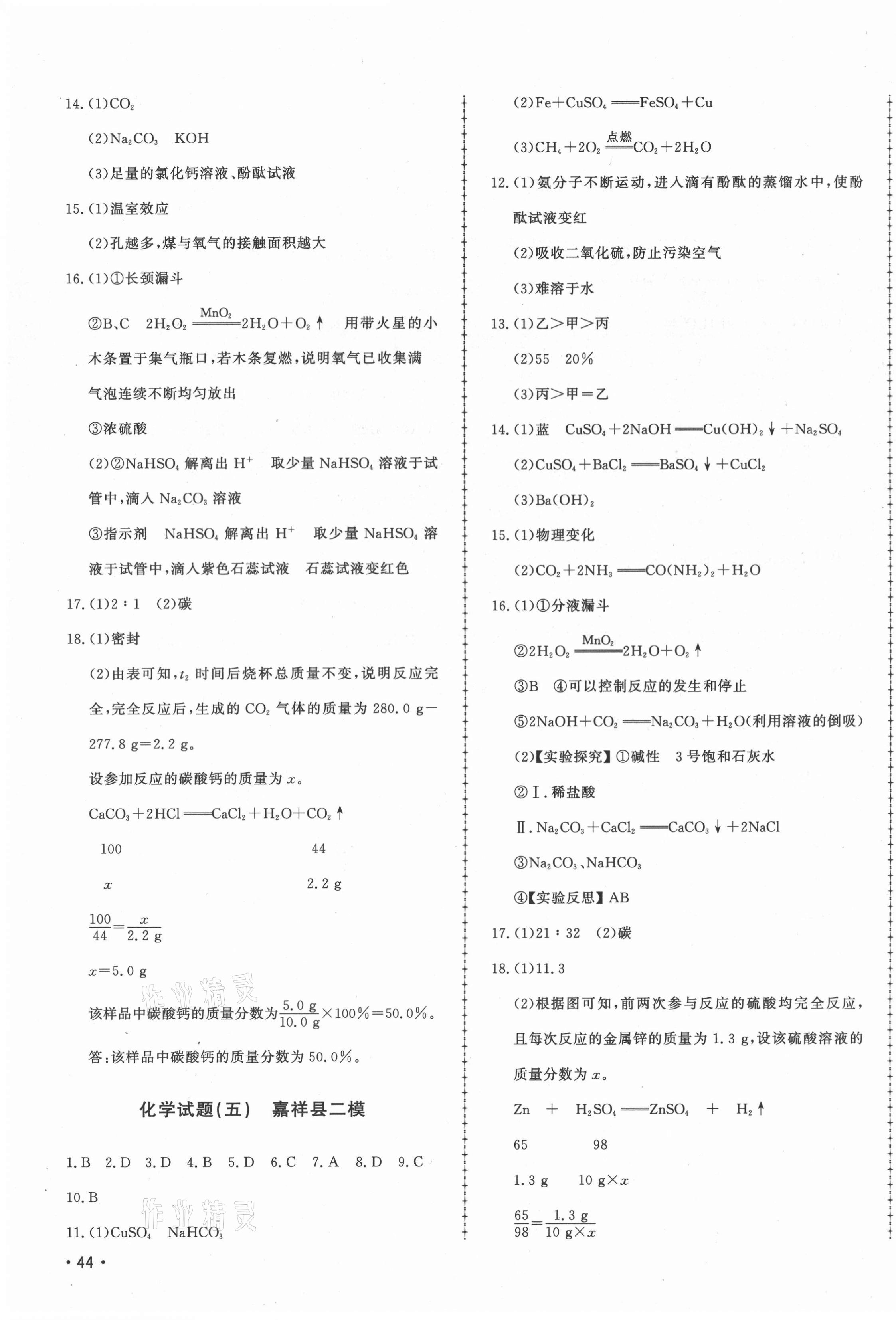 2021年中考114化學濟寧專版 第3頁