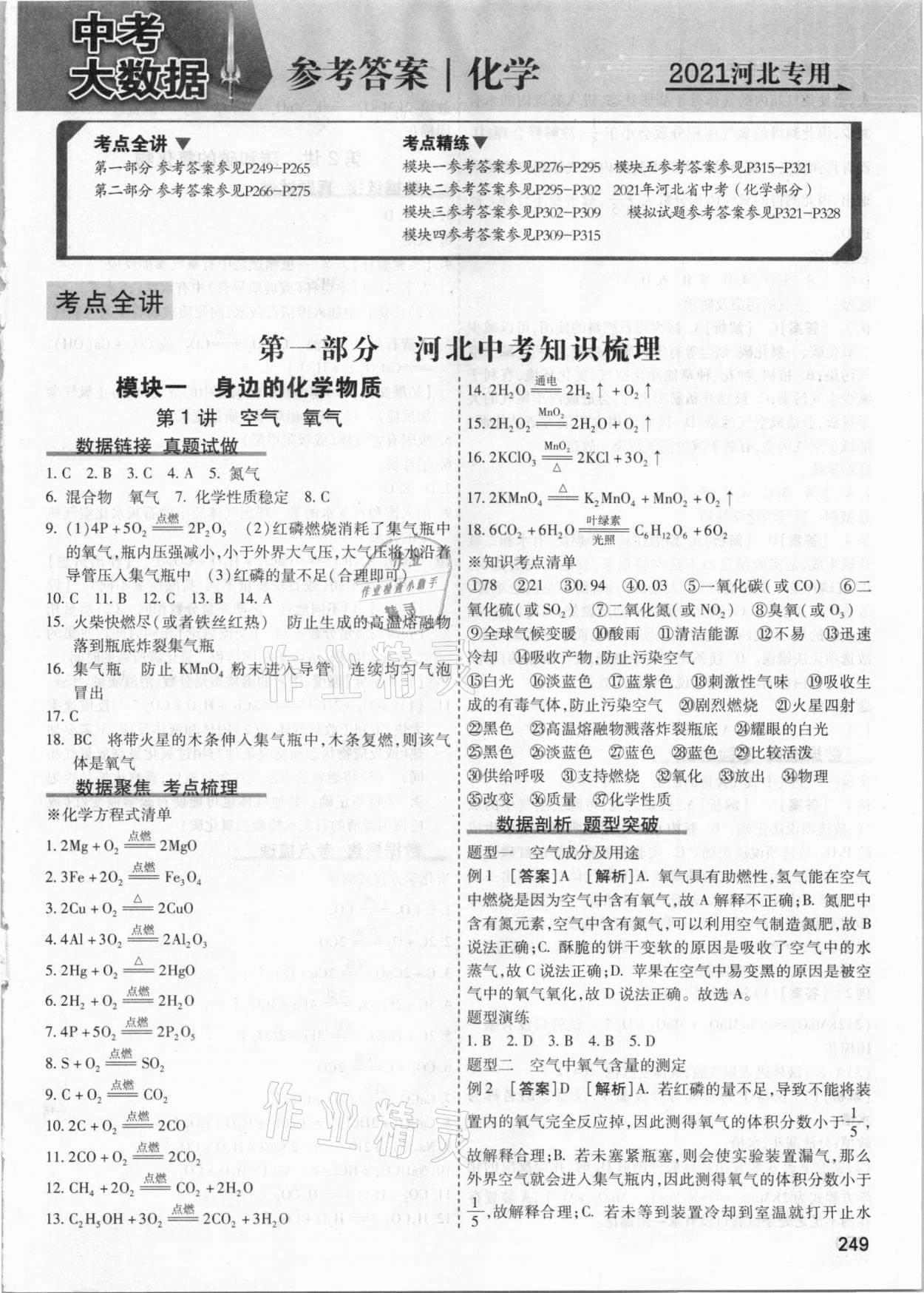 2021年中考大數據化學河北專版 第1頁