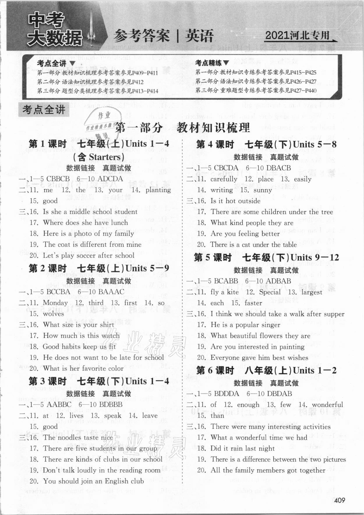 2021年中考大數(shù)據(jù)英語河北專版 第1頁