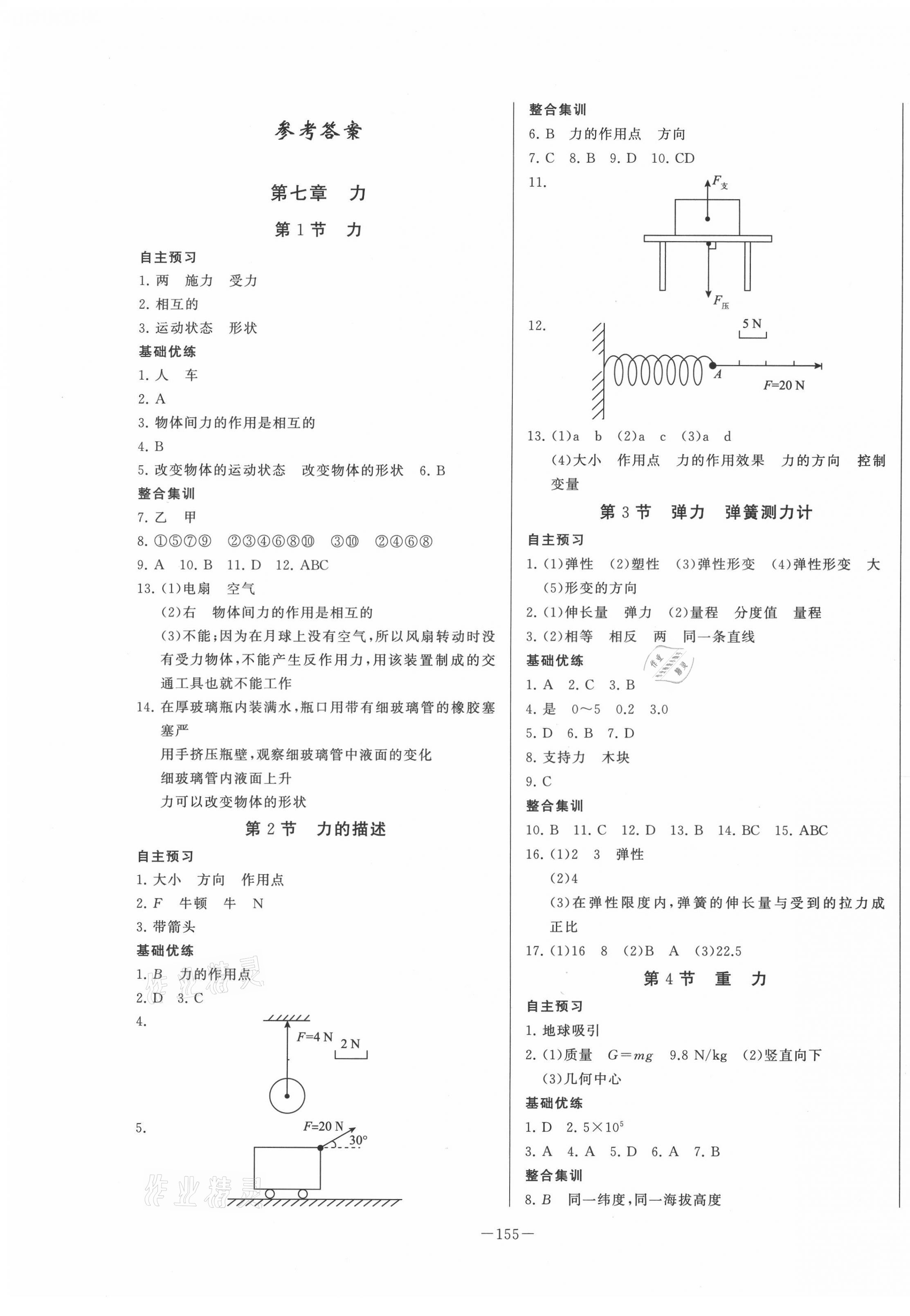 2021年A加优化作业本八年级物理下册教科版 第1页