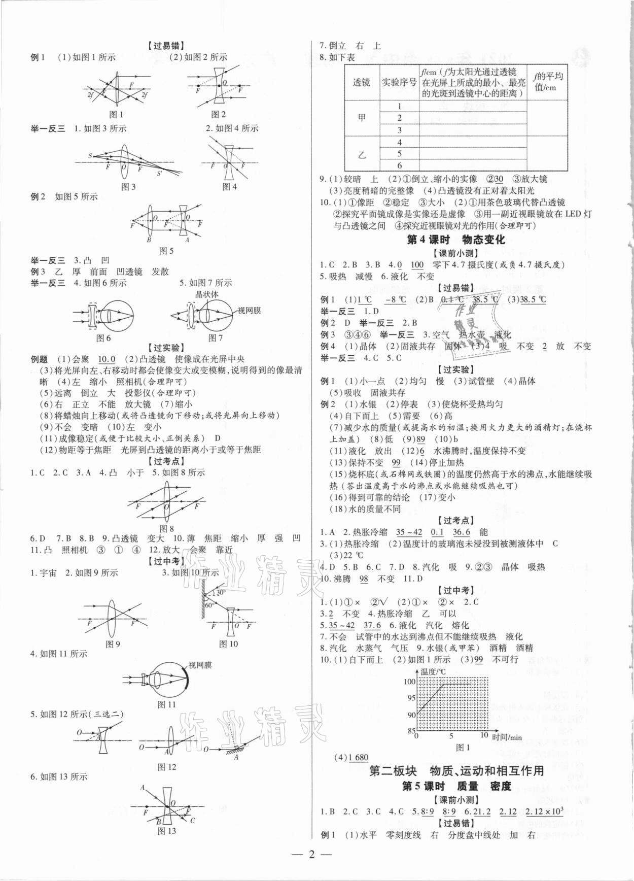 2021年領(lǐng)跑中考物理廣東專版 參考答案第6頁