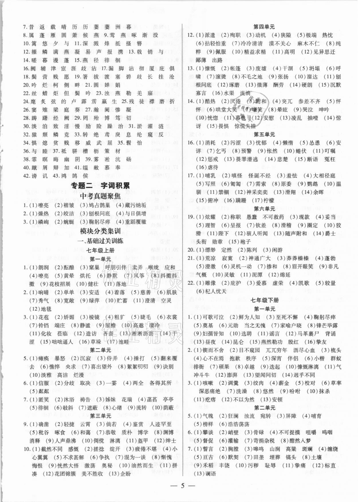 2021年領(lǐng)跑中考語文廣東專版 第5頁